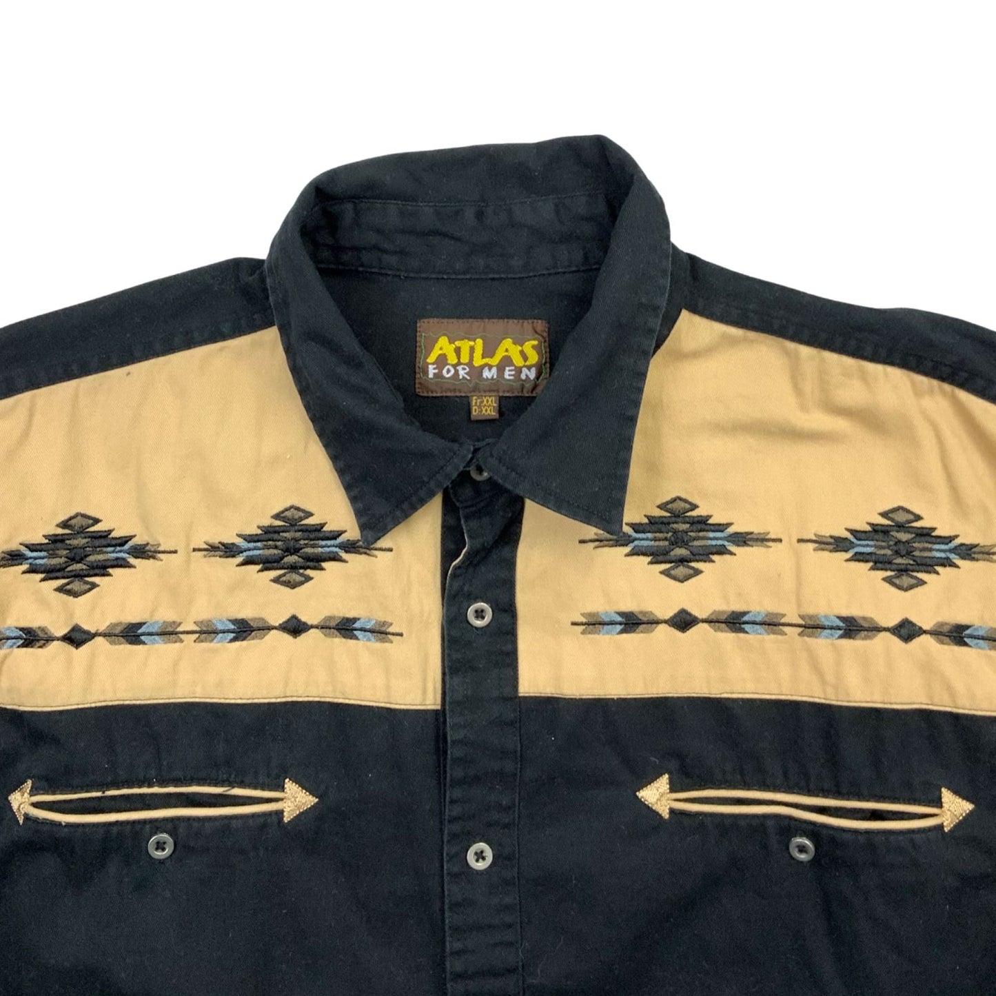 VTG USA ATLAS CHIMAYO WESTERN SHIRT COTTON ROCKABILLY COUNTRY RODEO 52” (50)