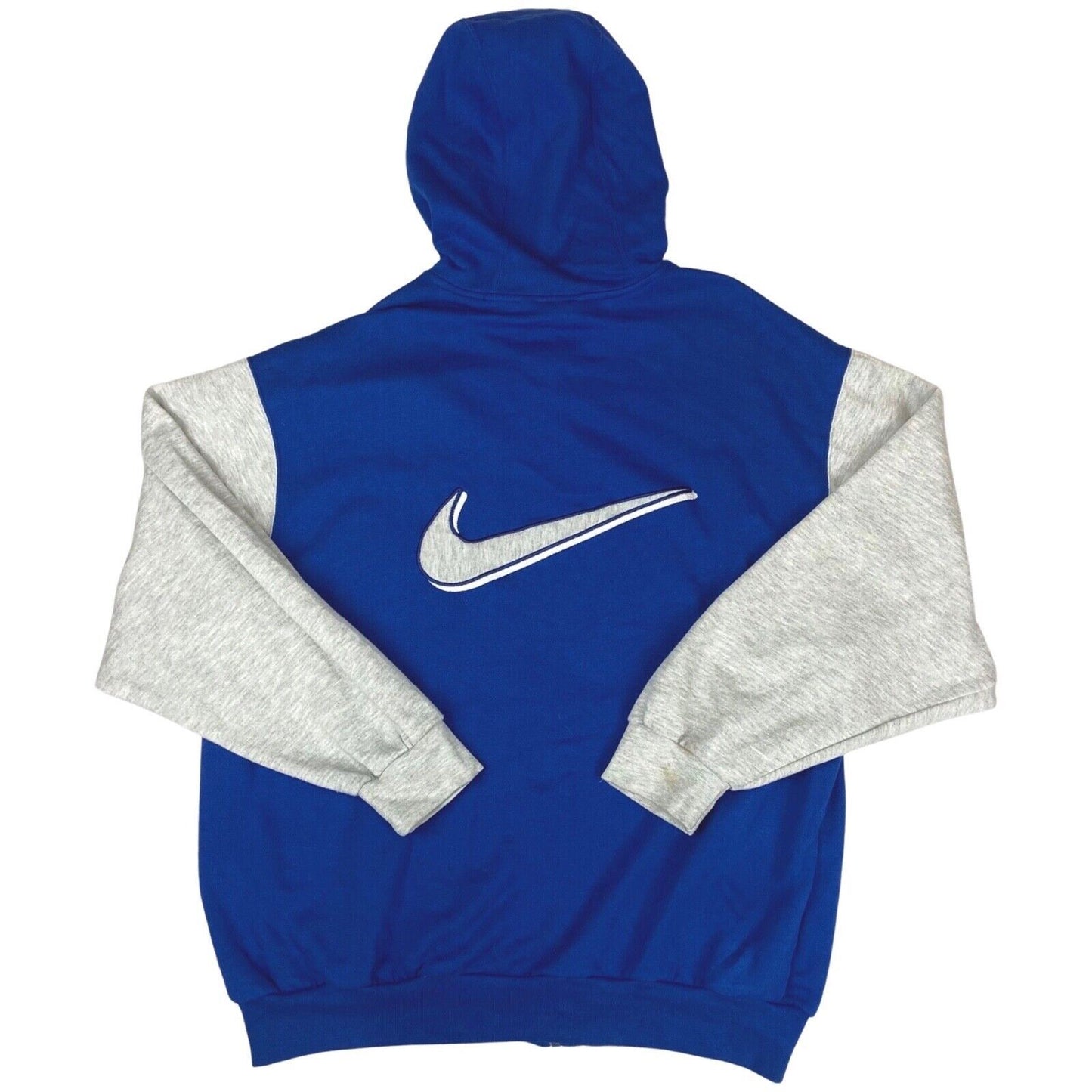 Vintage Nineties Blue & Grey Nike Zip-Up Hoodie Extra Large