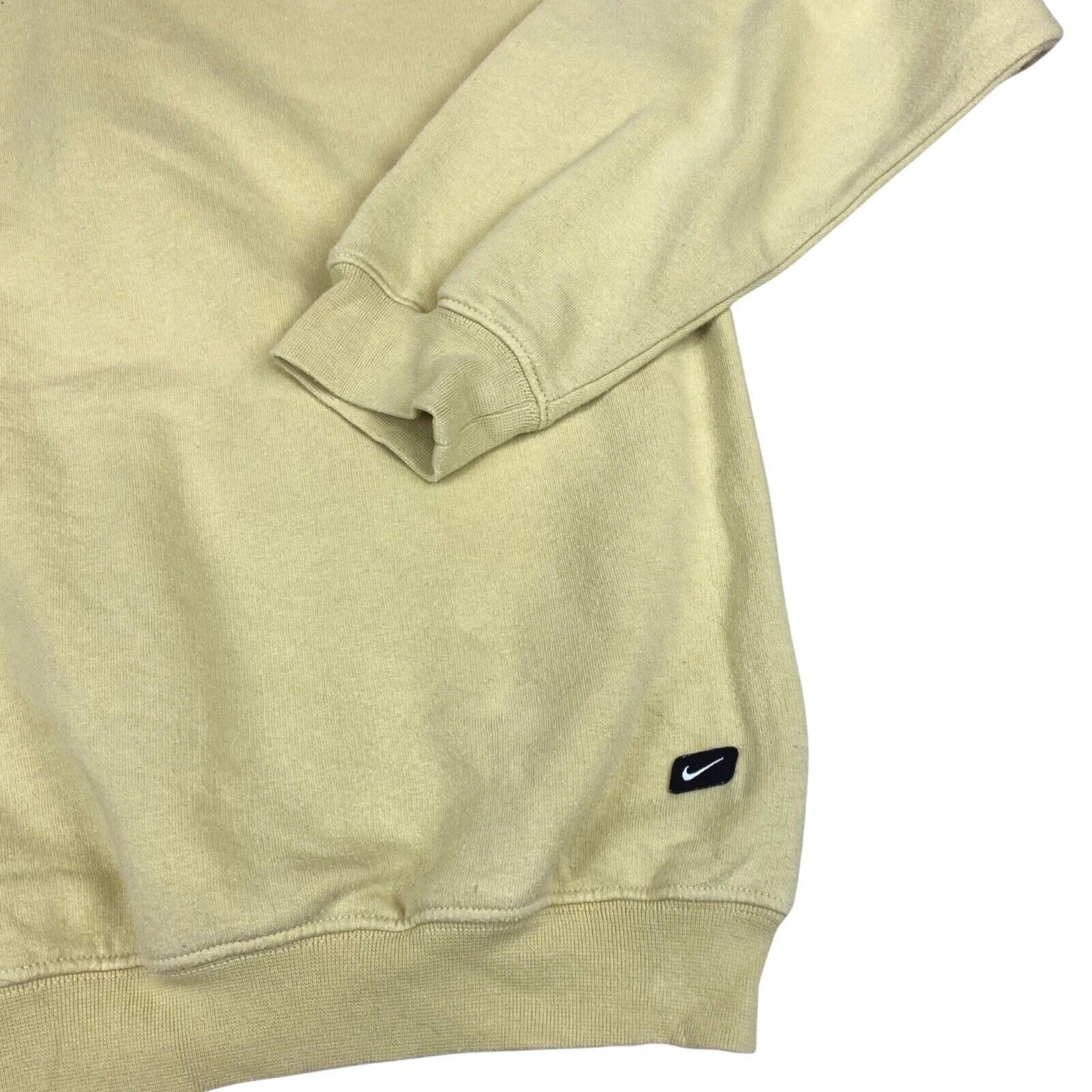 2000's Beige & Burgundy Nike Spell-Out Hoodie Small