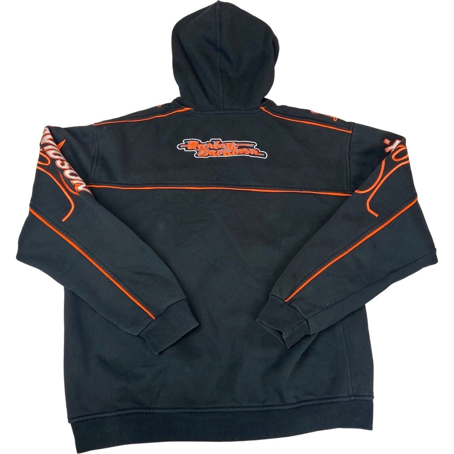 2000s Harley Davidson Racing All Embroidered Zip-Up Hooded Jacket XL