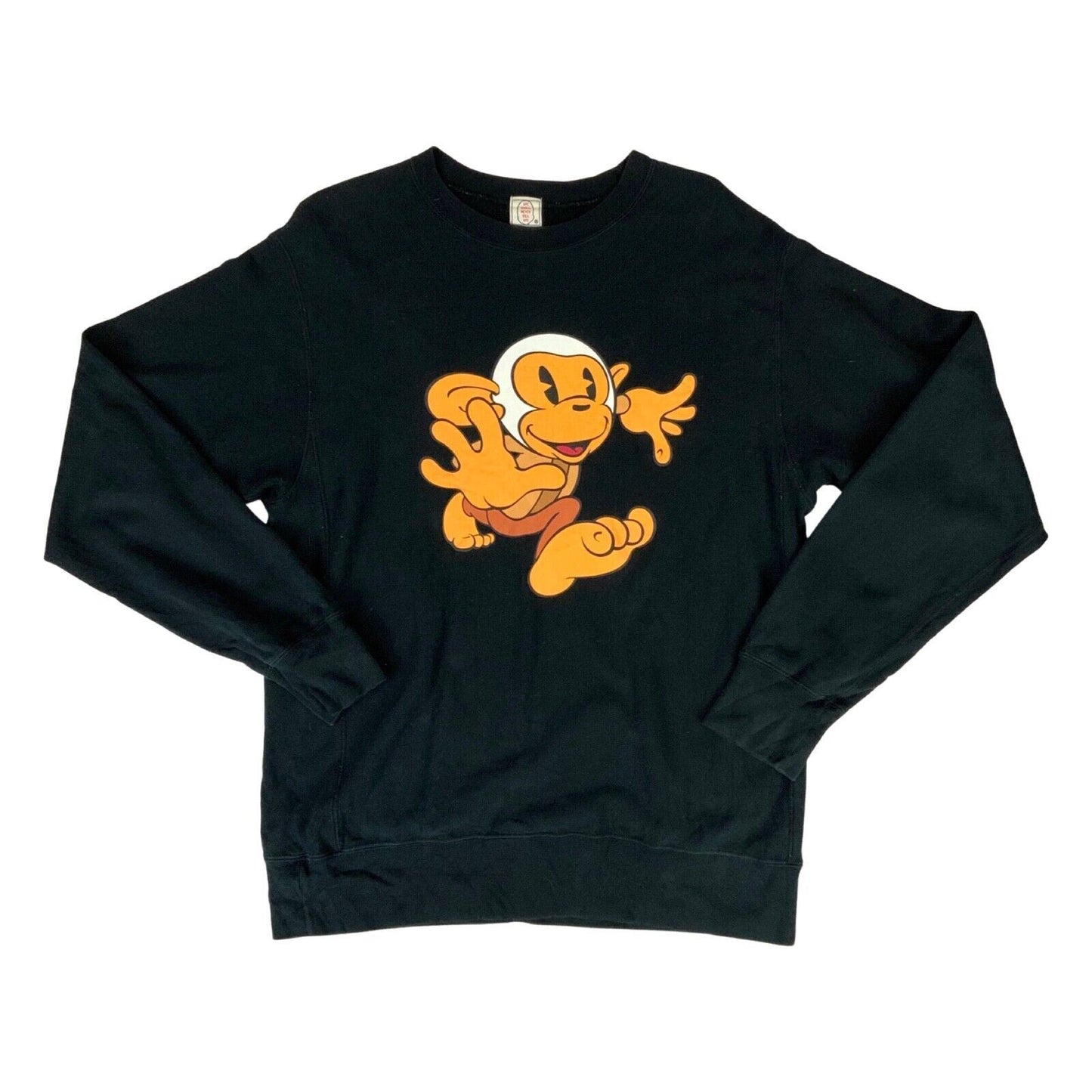 Vintage 00s Y2K Black A BATHING APE BAPE Graphic Printed Monkey Sweatshirt