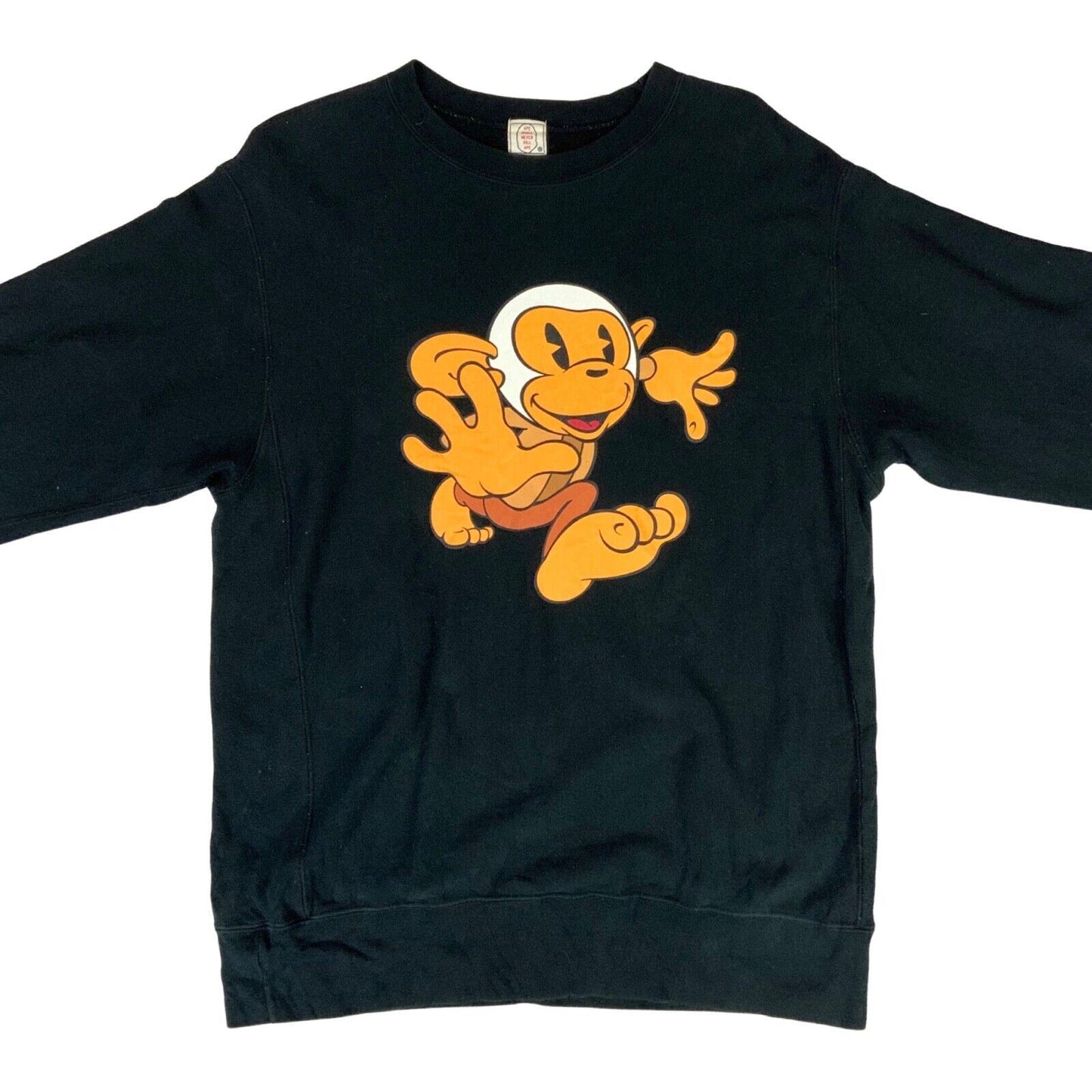 Vintage 00s Y2K Black A BATHING APE BAPE Graphic Printed Monkey Sweatshirt