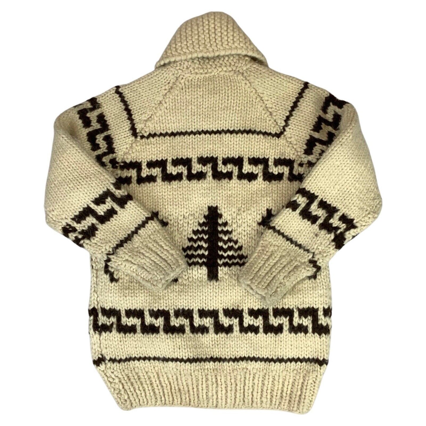 VTG 70S CHILDRENS NATIVE CANADIAN COWICHAN INDIAN CARDIGAN ROCKABILLY 34” (30”)