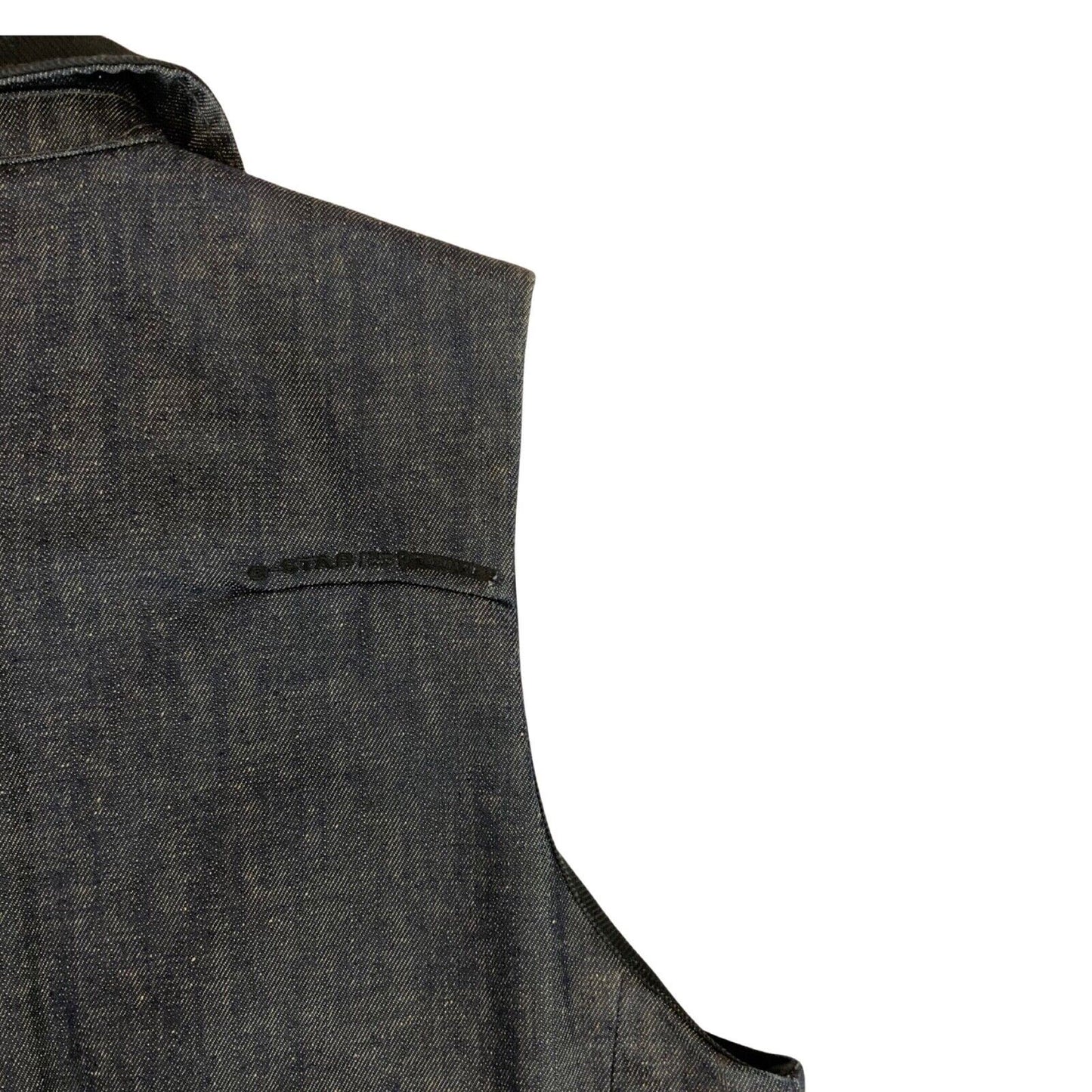 Vintage Y2K Dark Blue G-Star Denim Gilet Waistcoat M