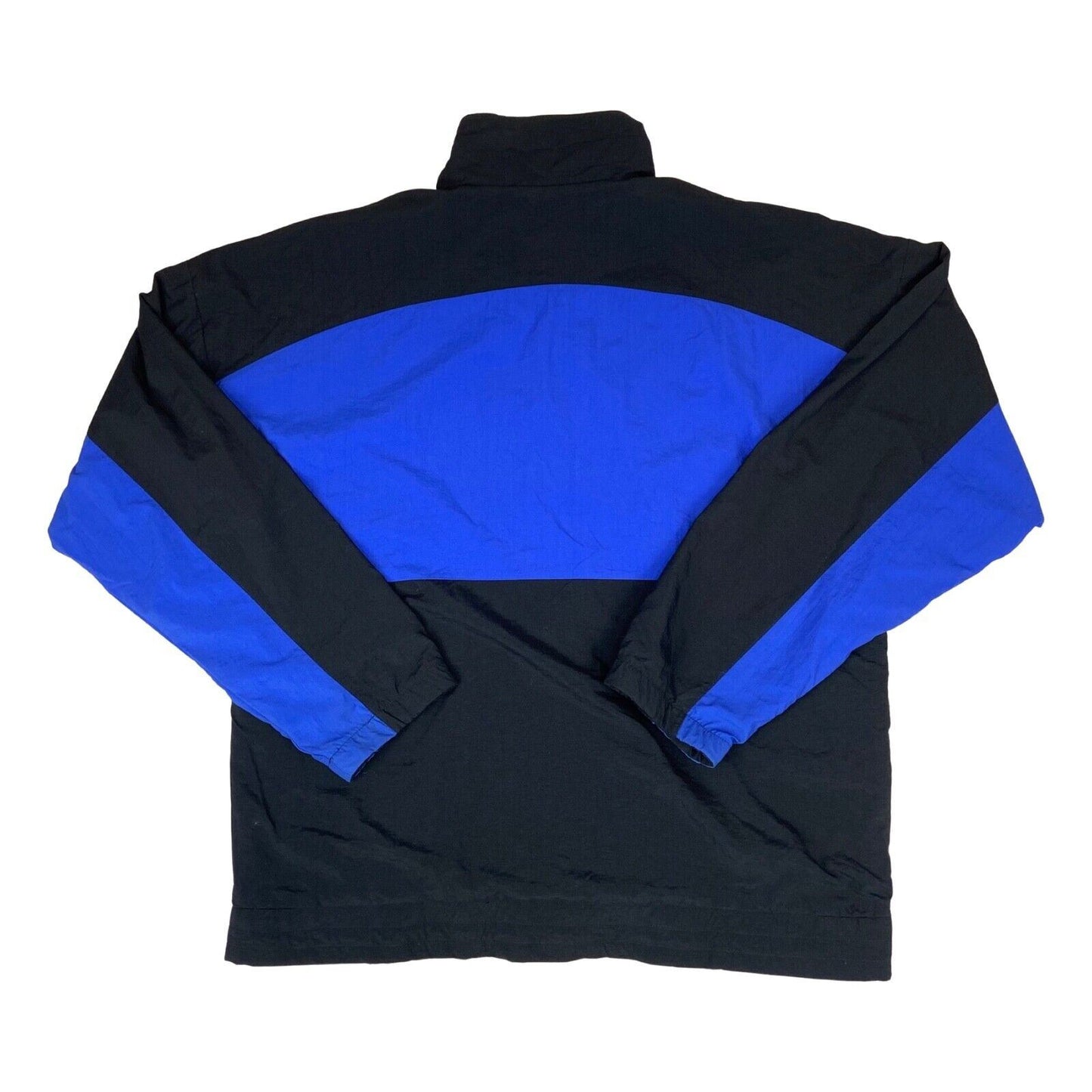 Vintage 90s 00s Blue Black Adidas Embroidered Three Stripe Windbreaker XL