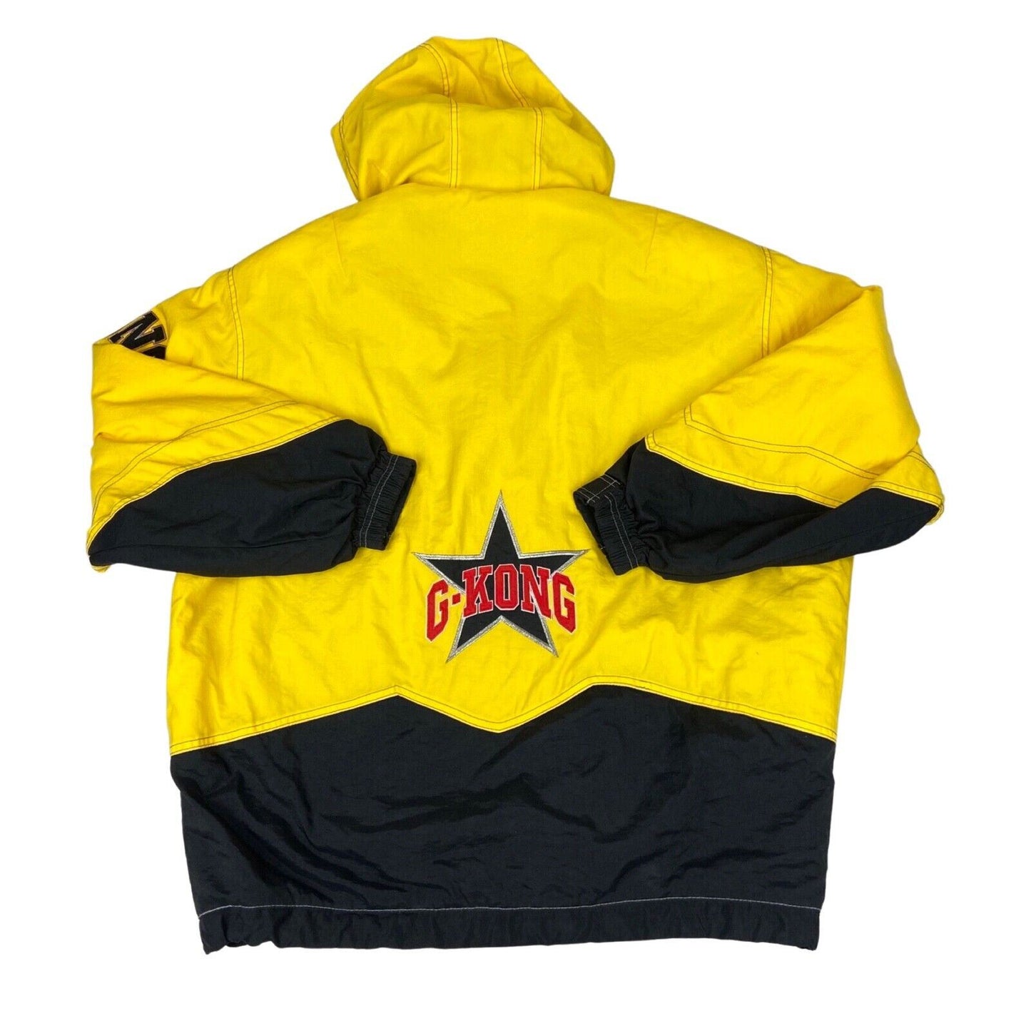 Vintage 90s Yellow Black Embroidered Goodwin G Kong Ski Style Jacket XL