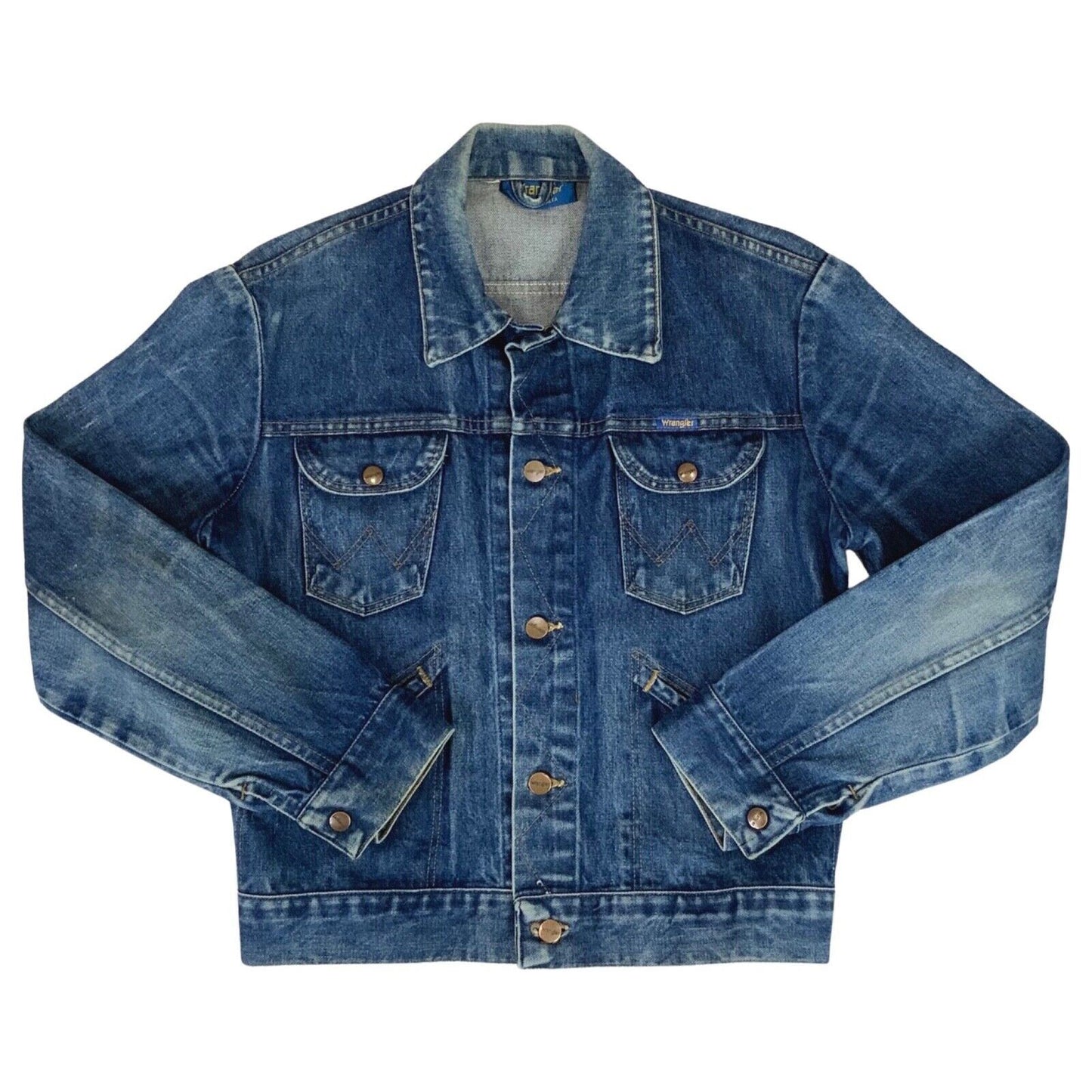 RARE VTG 70s WRANGLER DENIM TRUCKER JACKET MOD 40” (36) S