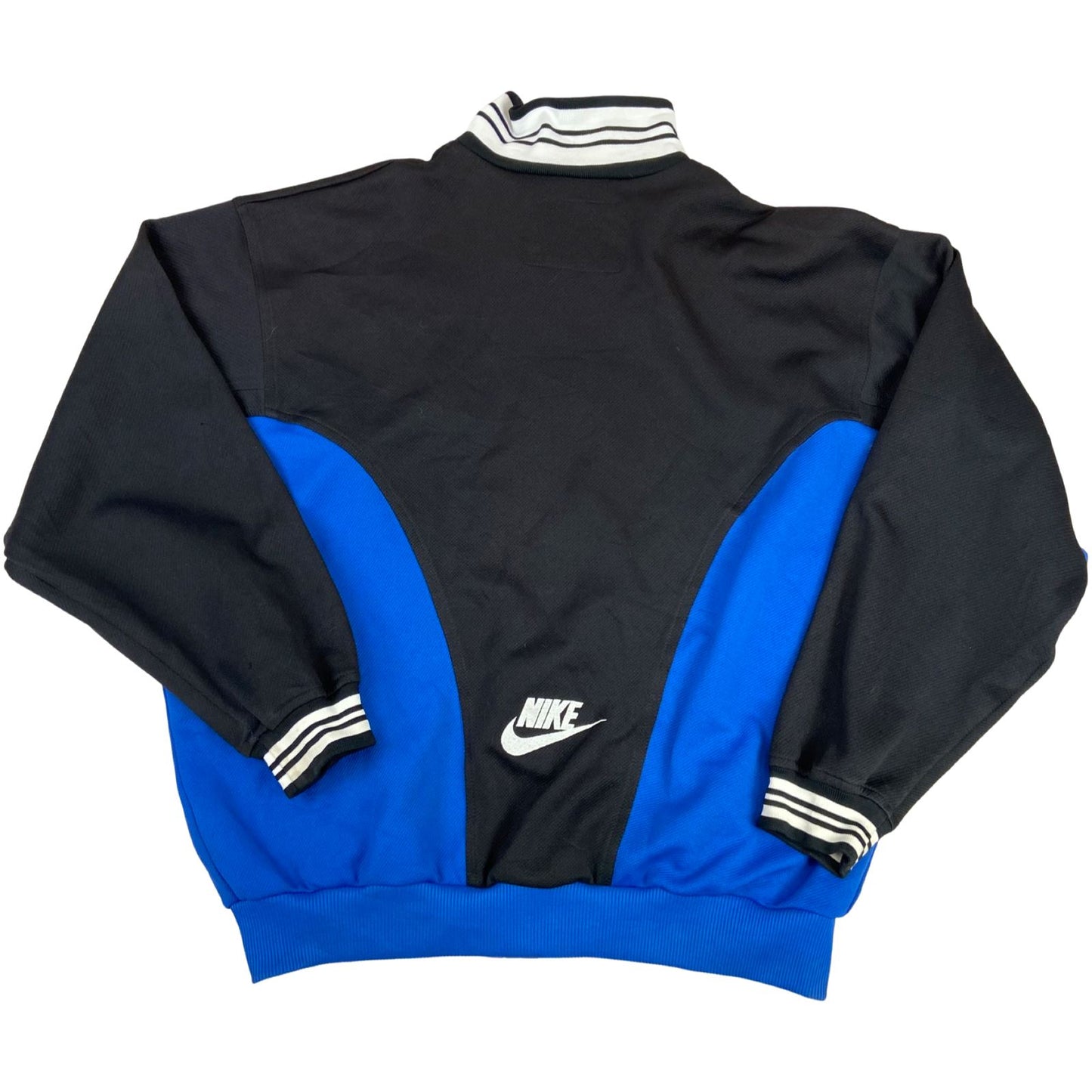Vintage Nineties Black, Blue & White Nike Premier Zip-Up Track Jacket Medium