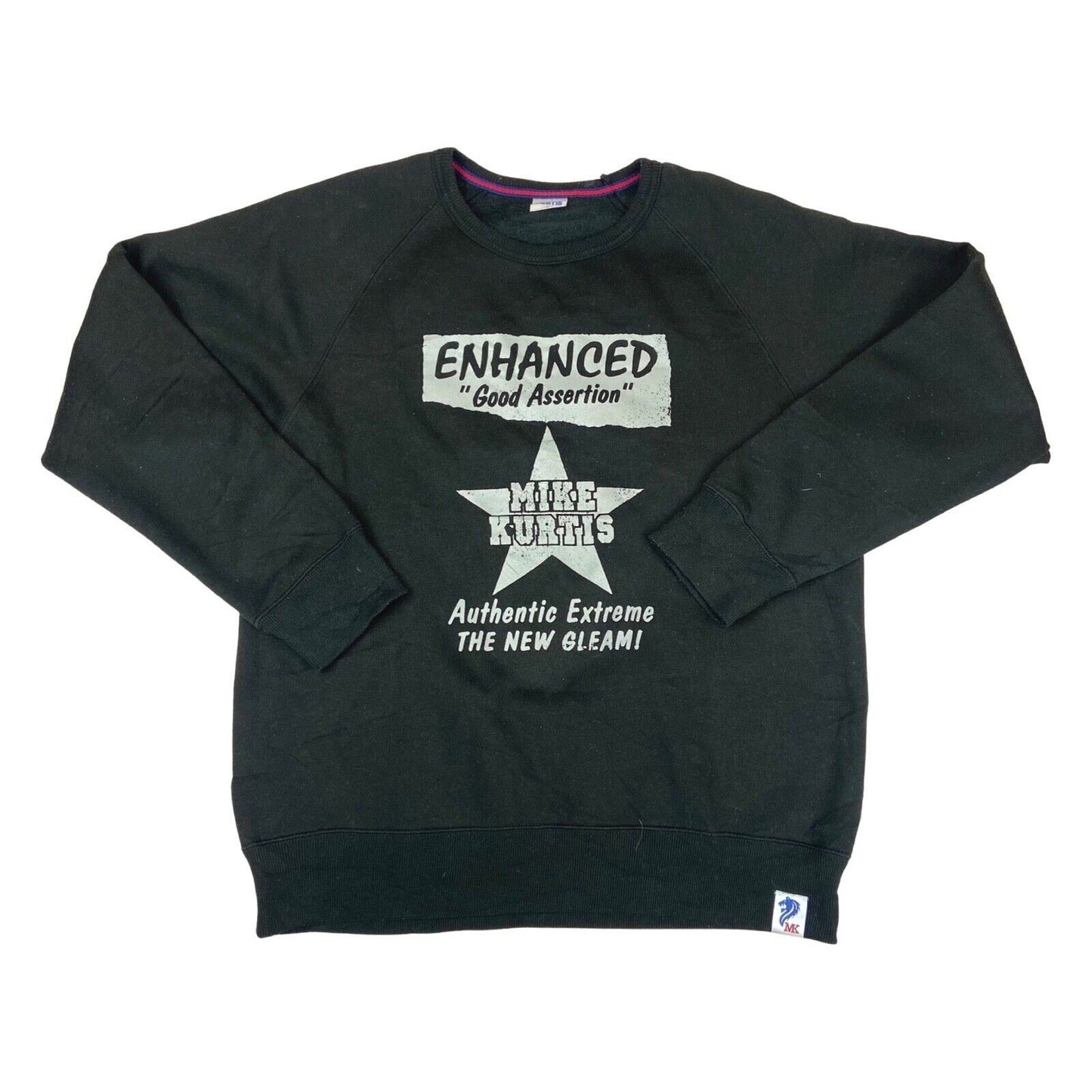 Vintage 90s 00s Black Mike Kurtis Graphic Sweatshirt Enhanced Good Assertion M