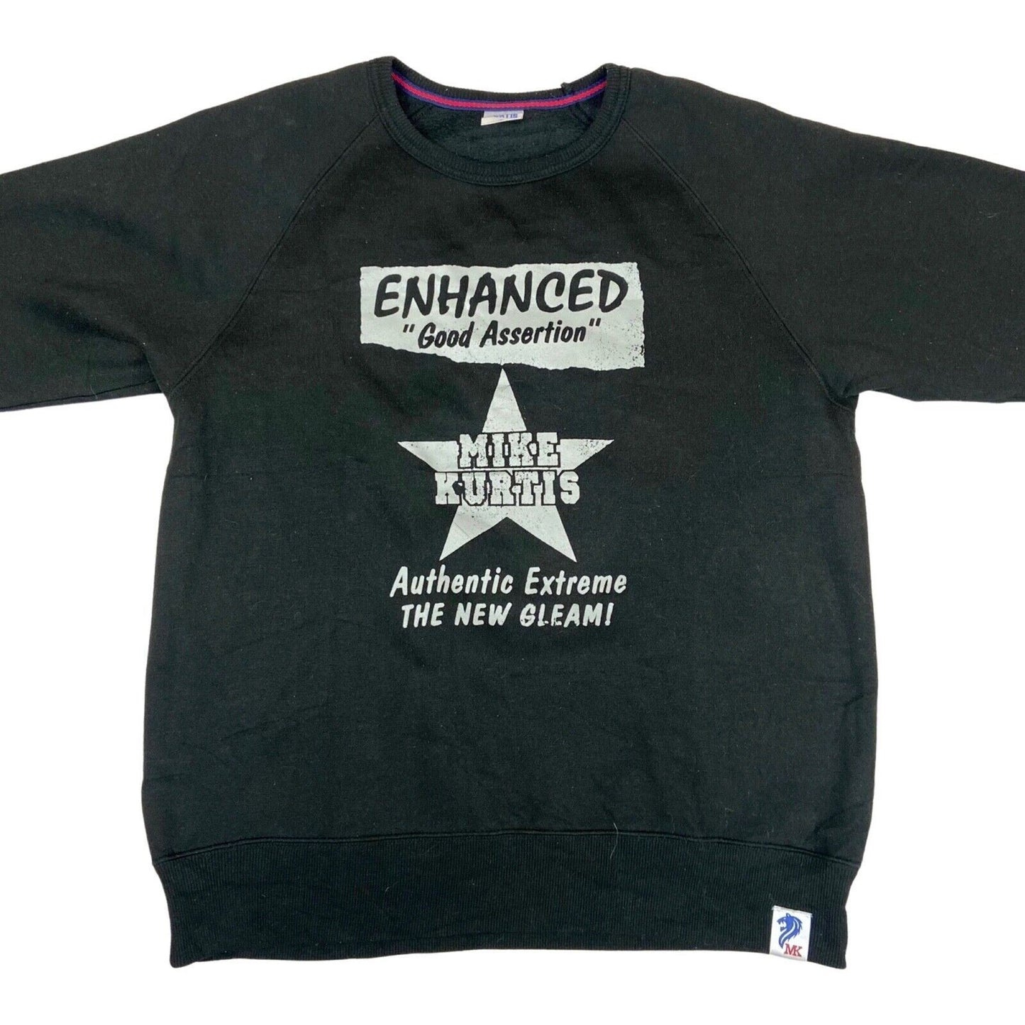 Vintage 90s 00s Black Mike Kurtis Graphic Sweatshirt Enhanced Good Assertion M