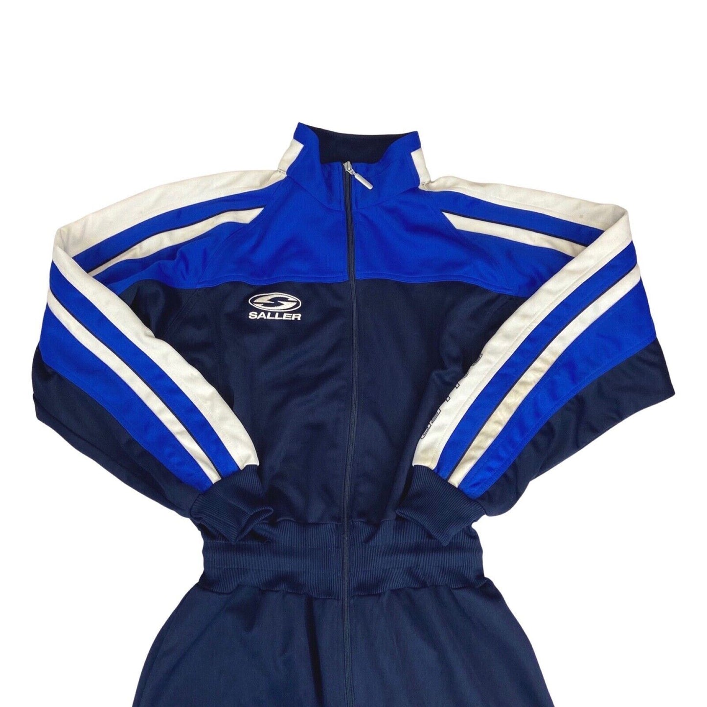 Vintage 90s Navy Blue White Saller Jumpsuit Tracksuit Boiler Suit One Piece M/L