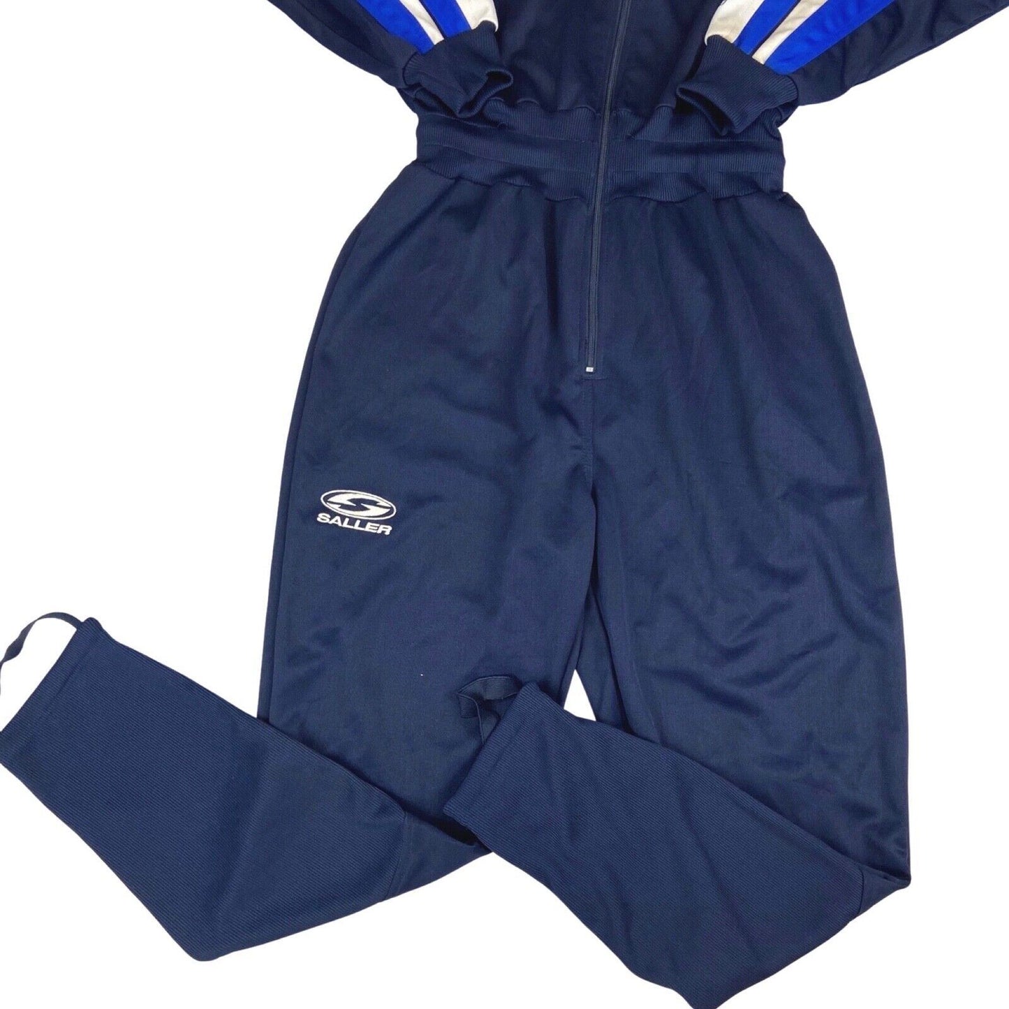 Vintage 90s Navy Blue White Saller Jumpsuit Tracksuit Boiler Suit One Piece M/L