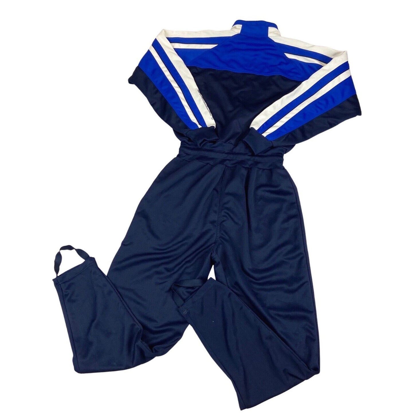 Vintage 90s Navy Blue White Saller Jumpsuit Tracksuit Boiler Suit One Piece M/L
