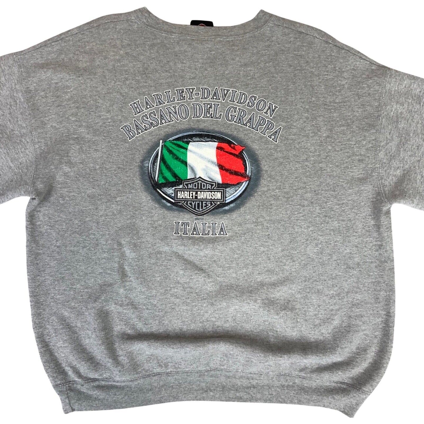 VTG 2007 GENUINE HARLEY DAVIDSON SWEATSHIRT ITALY ITALIAN DEALERSHIP XL 50” (46)