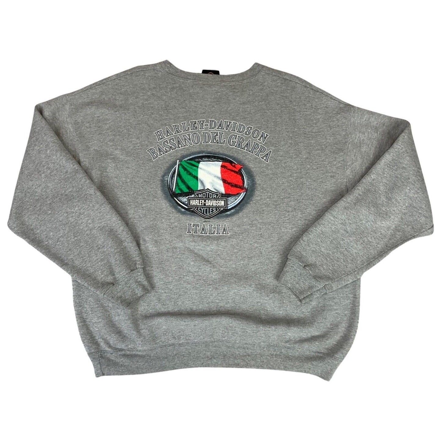 VTG 2007 GENUINE HARLEY DAVIDSON SWEATSHIRT ITALY ITALIAN DEALERSHIP XL 50” (46)