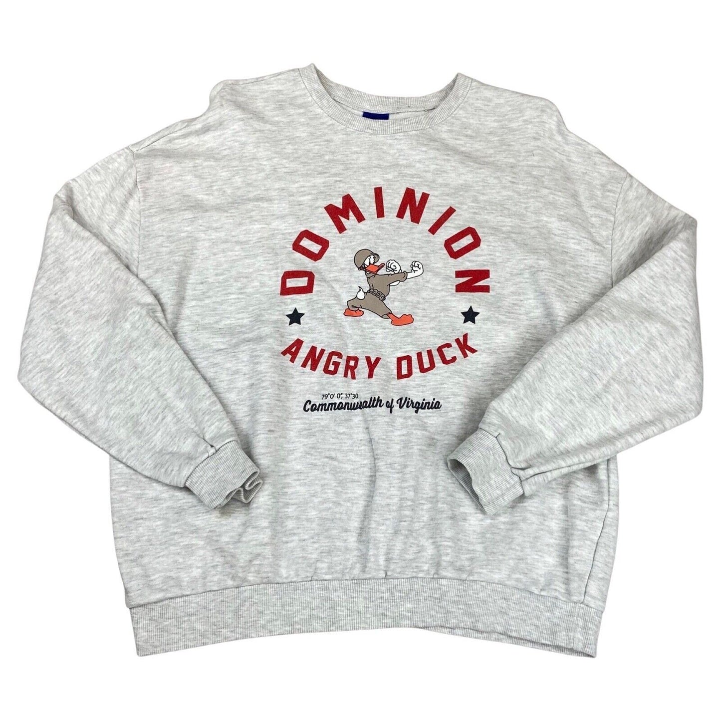 Vintage 90s 00s Grey Butter Finger Graphic Donald Duck Graphic Sweatshirt L