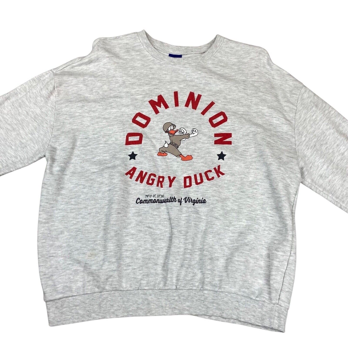 Vintage 90s 00s Grey Butter Finger Graphic Donald Duck Graphic Sweatshirt L