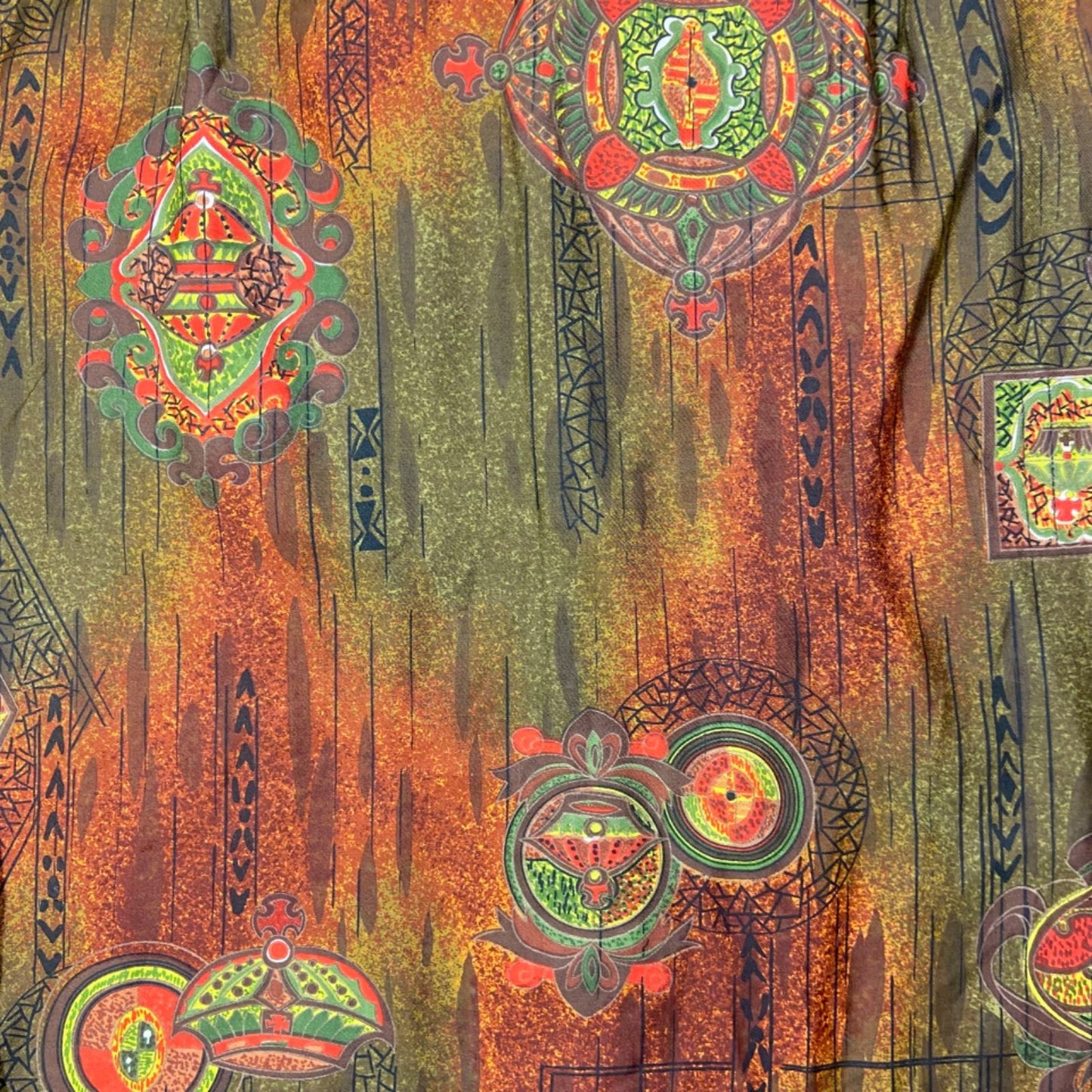 VTG 60s BJ’S FASHIONS HAWAIIAN ALOHA SHIRT RAYON ROCKABILLY HOT ROD 42” (40) M
