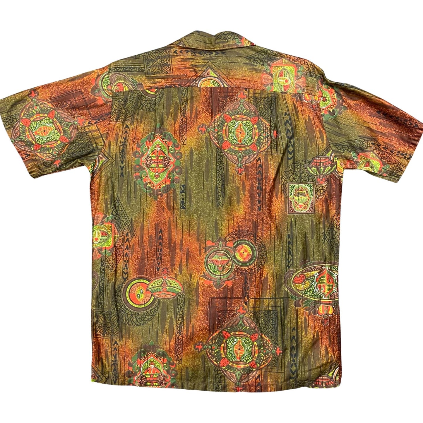 VTG 60s BJ’S FASHIONS HAWAIIAN ALOHA SHIRT RAYON ROCKABILLY HOT ROD 42” (40) M