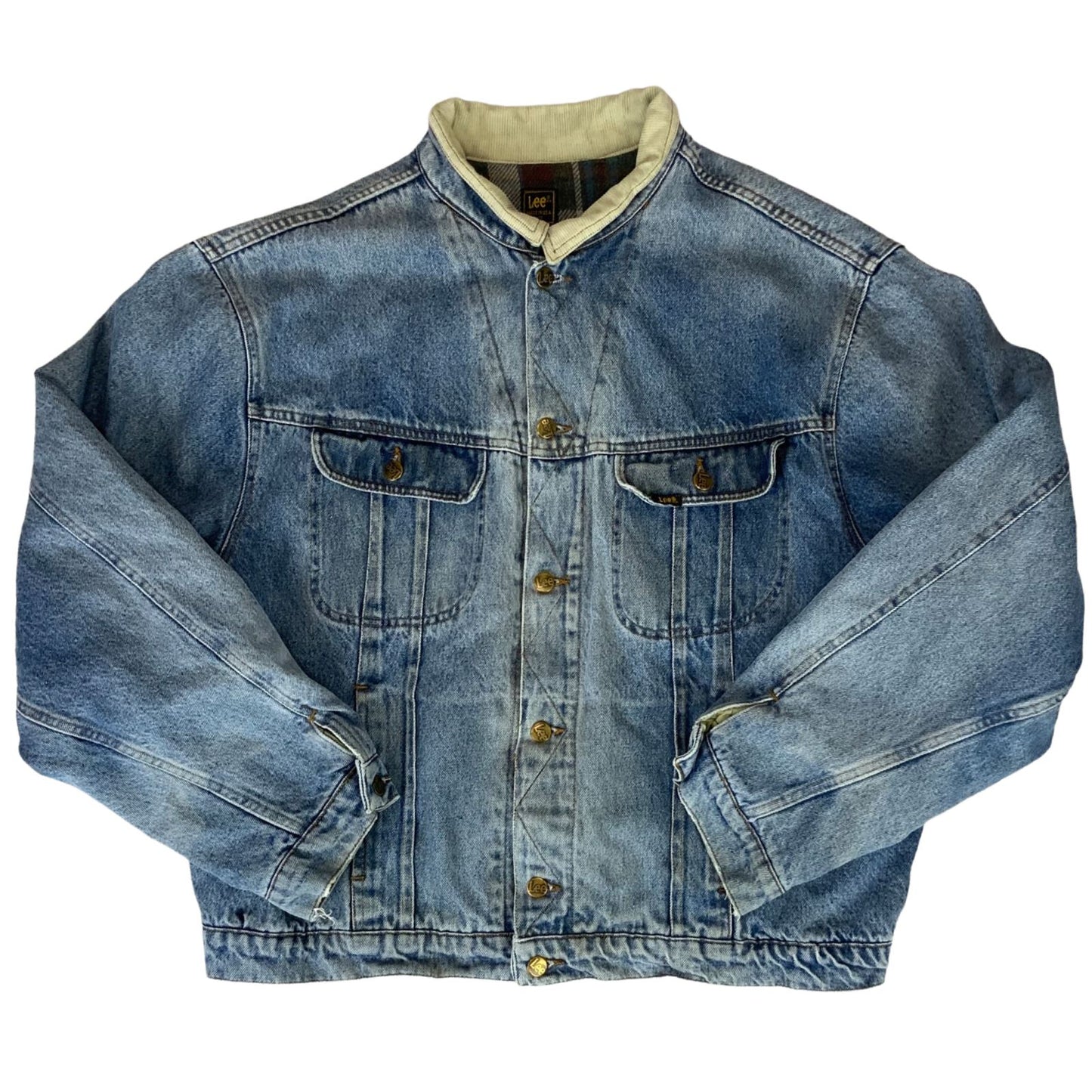 VTG LEE STORM RIDER BLANKET LINED DENIM JACKET ROCKABILLY 52” (48) XL