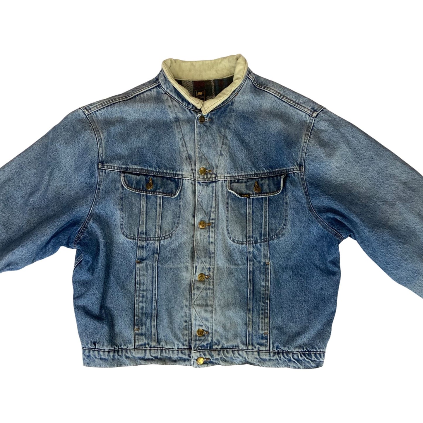 VTG LEE STORM RIDER BLANKET LINED DENIM JACKET ROCKABILLY 52” (48) XL