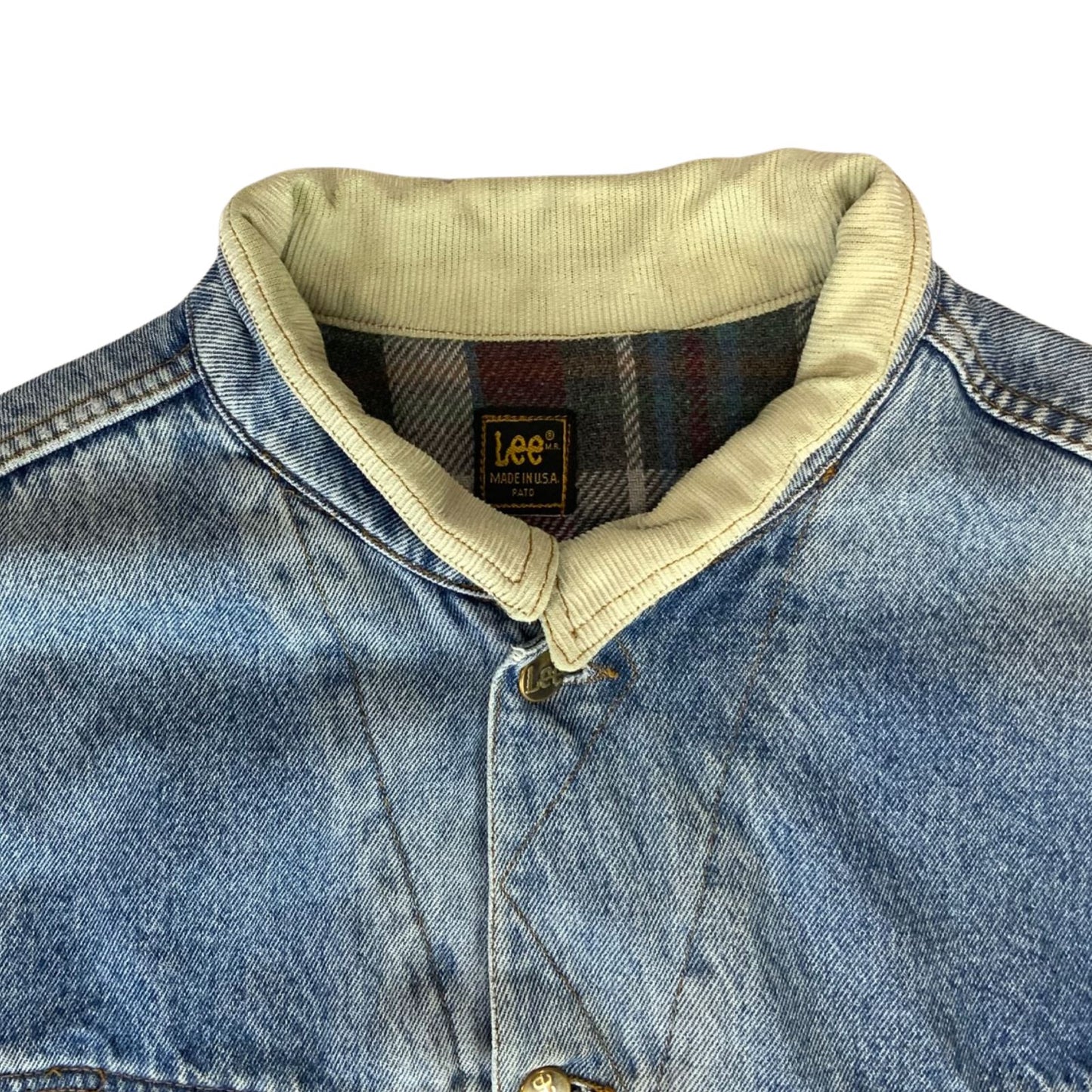 VTG LEE STORM RIDER BLANKET LINED DENIM JACKET ROCKABILLY 52” (48) XL