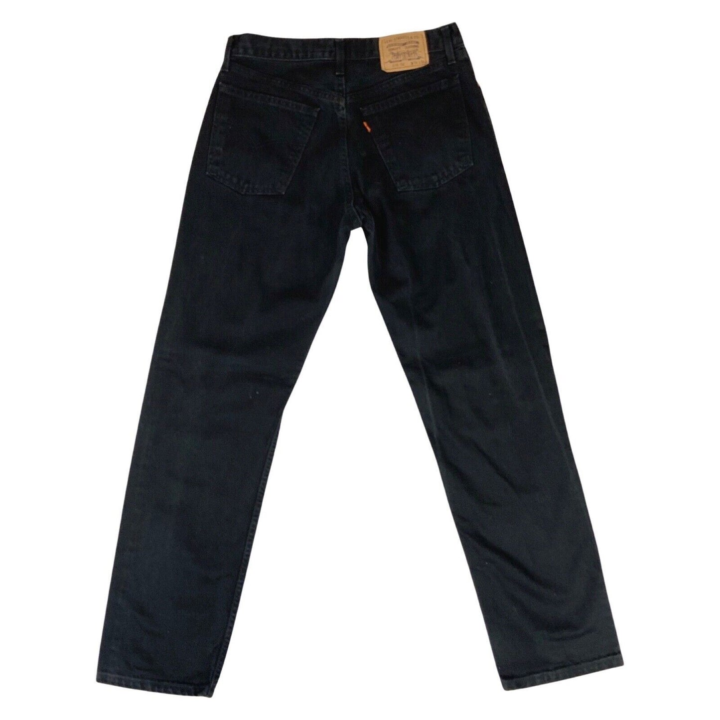 VTG 90s LEVIS ORANGE TAB BLACK DENIM JEANS ROCKABILLY 33” W 34” L