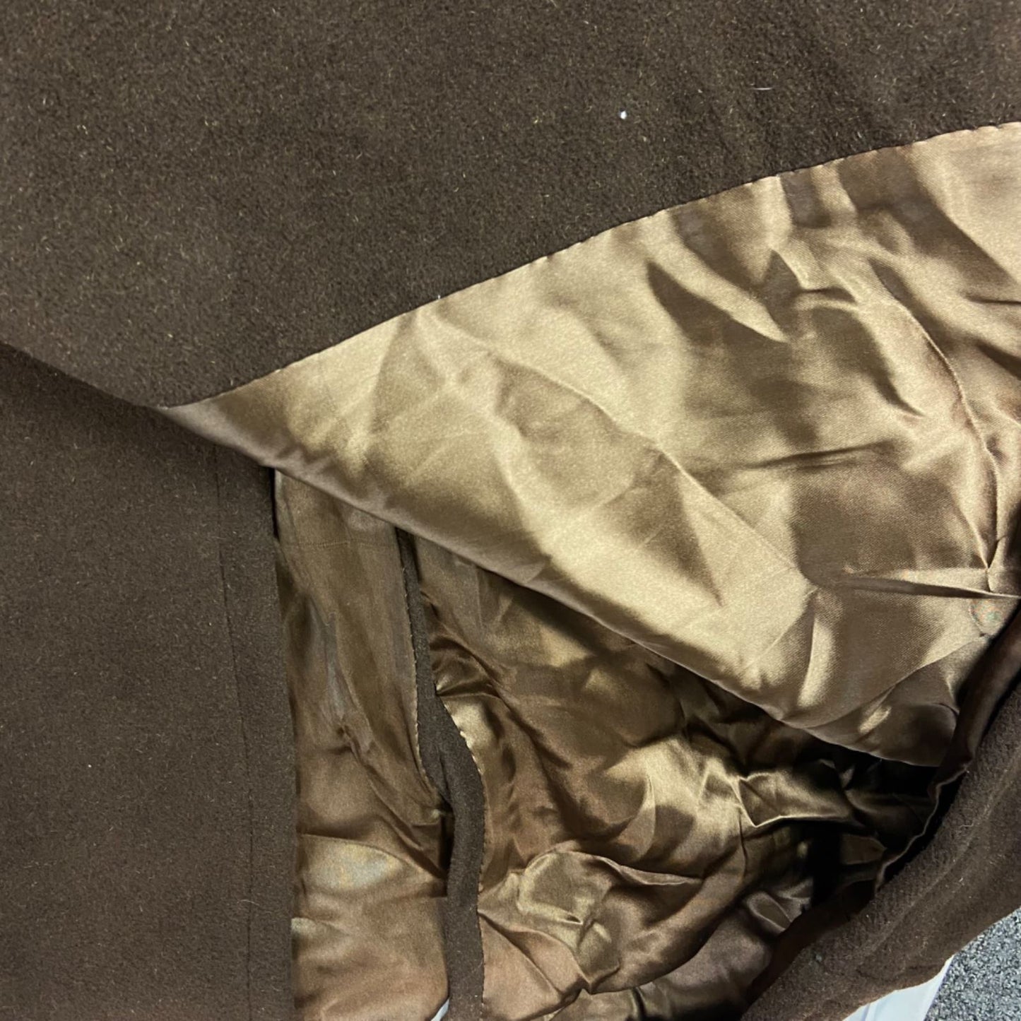 VTG 1930s 40s HEAVY CASHMERE WOOL DOUBLE BREASTED OVERCOAT GREATCOAT 46 (40) M