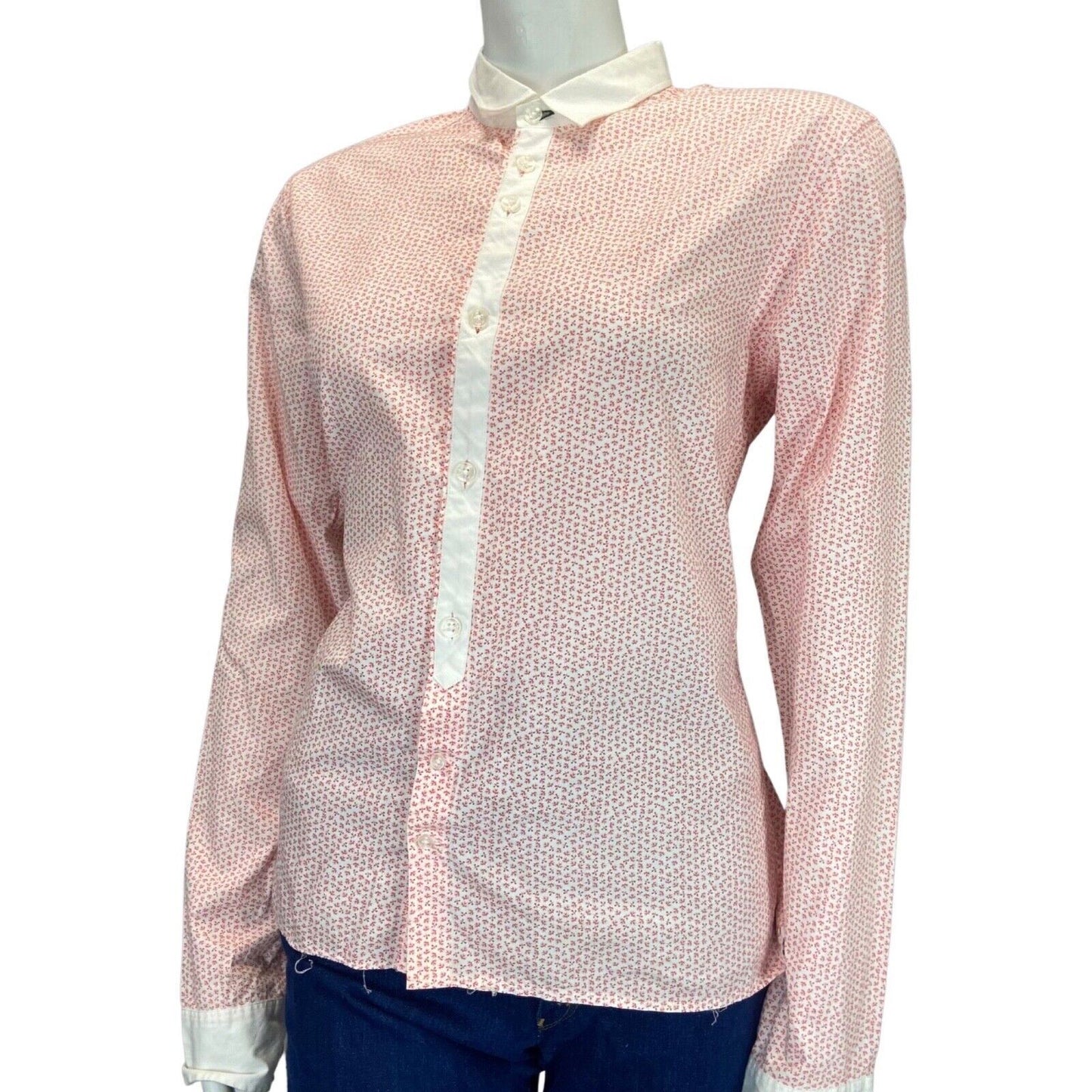 Vintage 90s 00s White Red Geometric Print Button Down Gaudì Shirt M