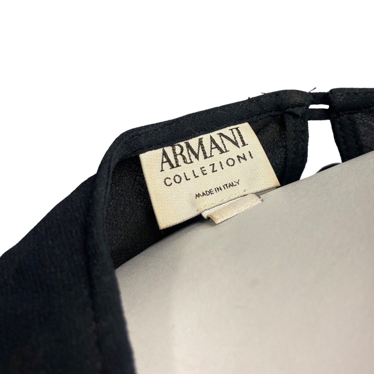 Vintage 90s 00s Black Armani Collezioni Cowl Neck Top 8 10 S