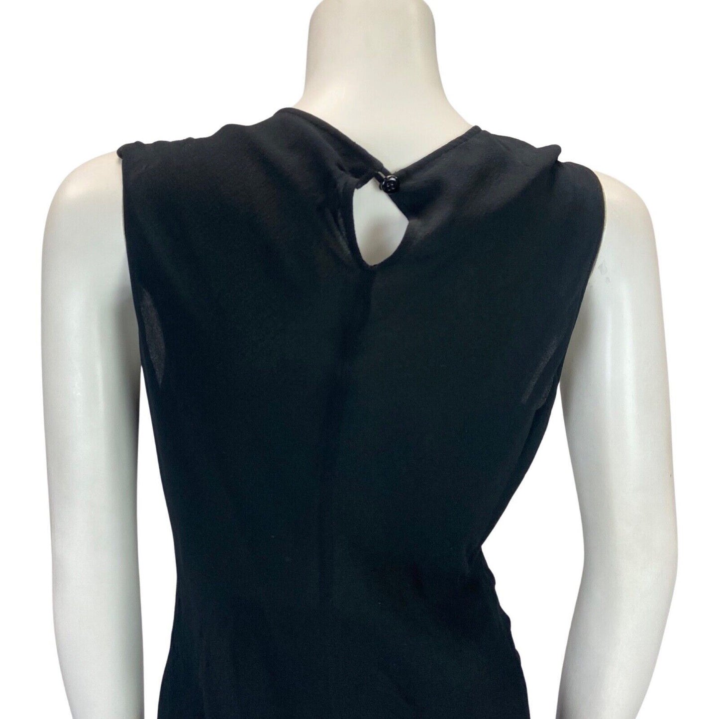 Vintage 90s 00s Black Armani Collezioni Cowl Neck Top 8 10 S