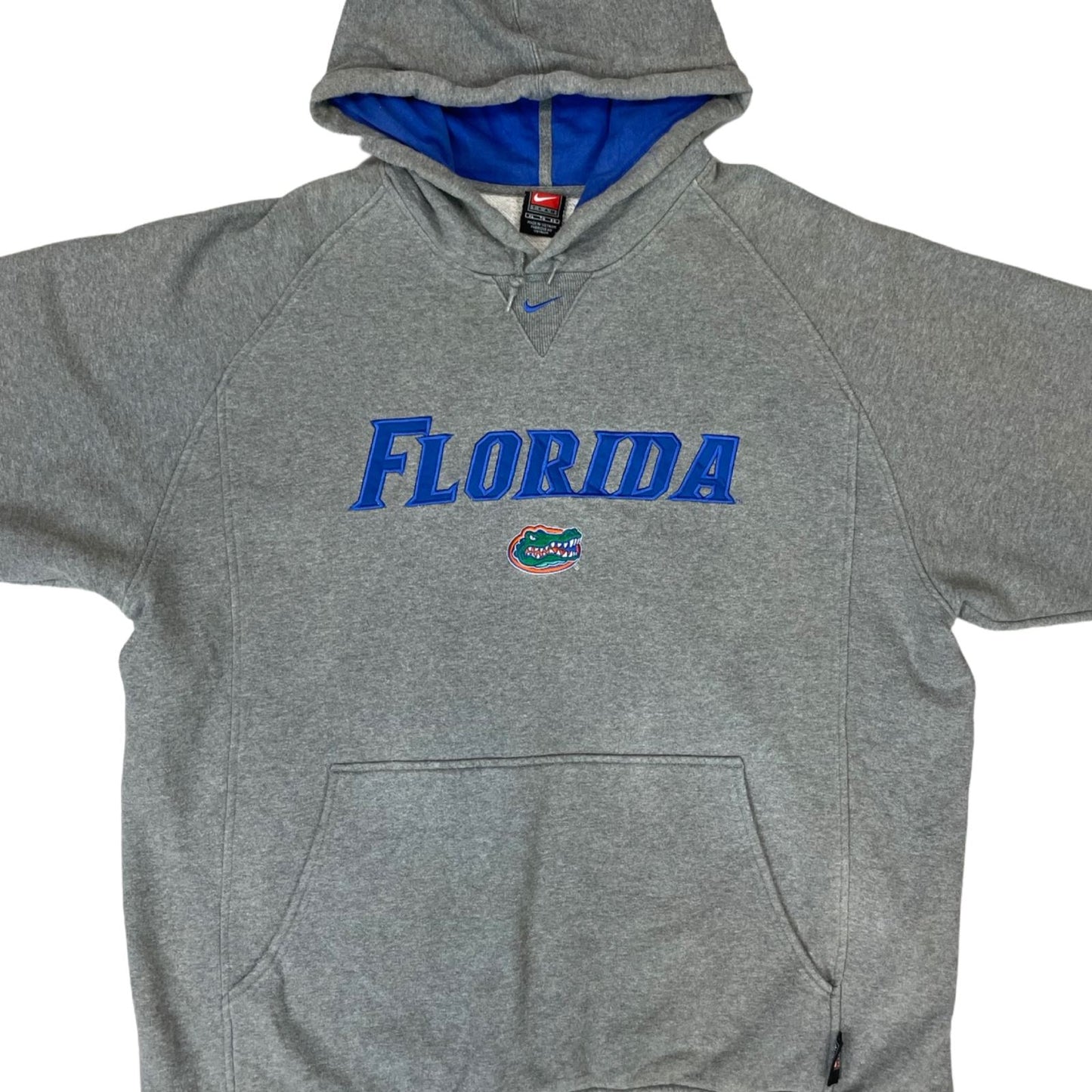 Vintage 00s Grey Nike Team Florida Gators Varsity UoF Embroidered Hoodie