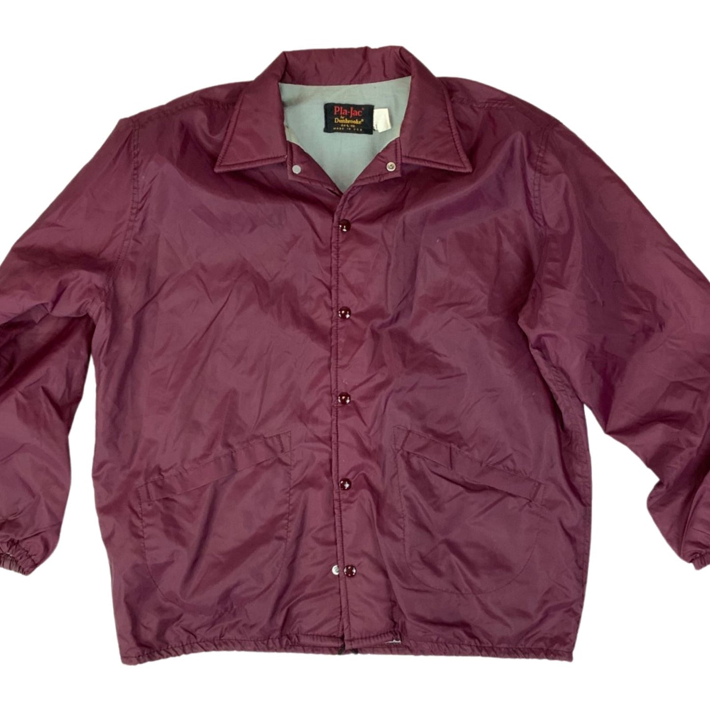 VTG 70s USA 973 ATHENS OHIO NYLON PLA-JAC WORKWEAR JACKET SURFER 46” XL