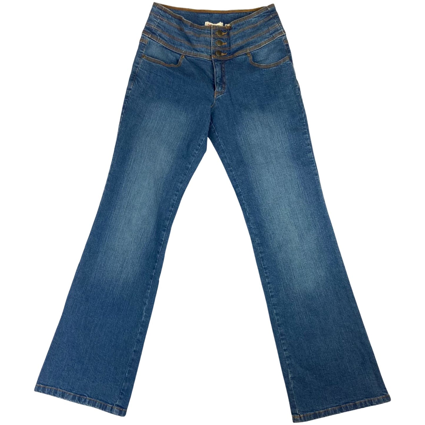 Vintage 90s 00s Blue Bootcut High Waisted Deadstock Denim Jeans 8 10 S