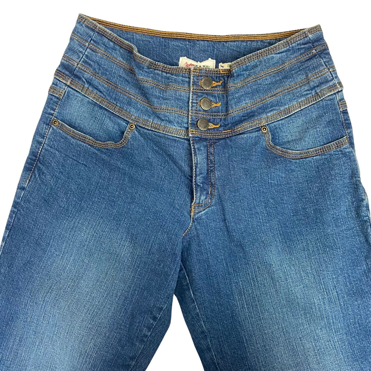 Vintage 90s 00s Blue Bootcut High Waisted Deadstock Denim Jeans 8 10 S