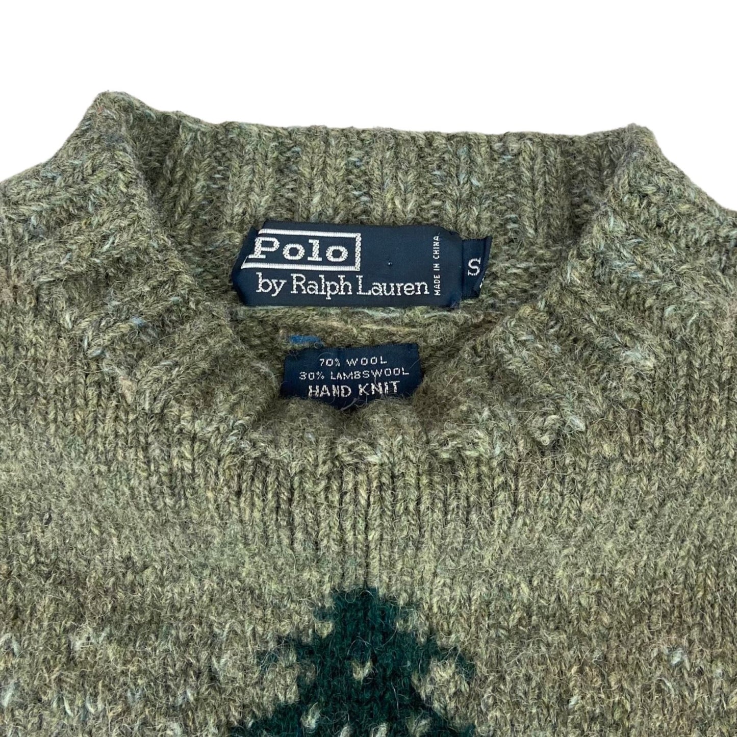 VTG RALPH LAUREN POLO WOOL GRAPHIC KNIT JUMPER SKIING SKI 36 S