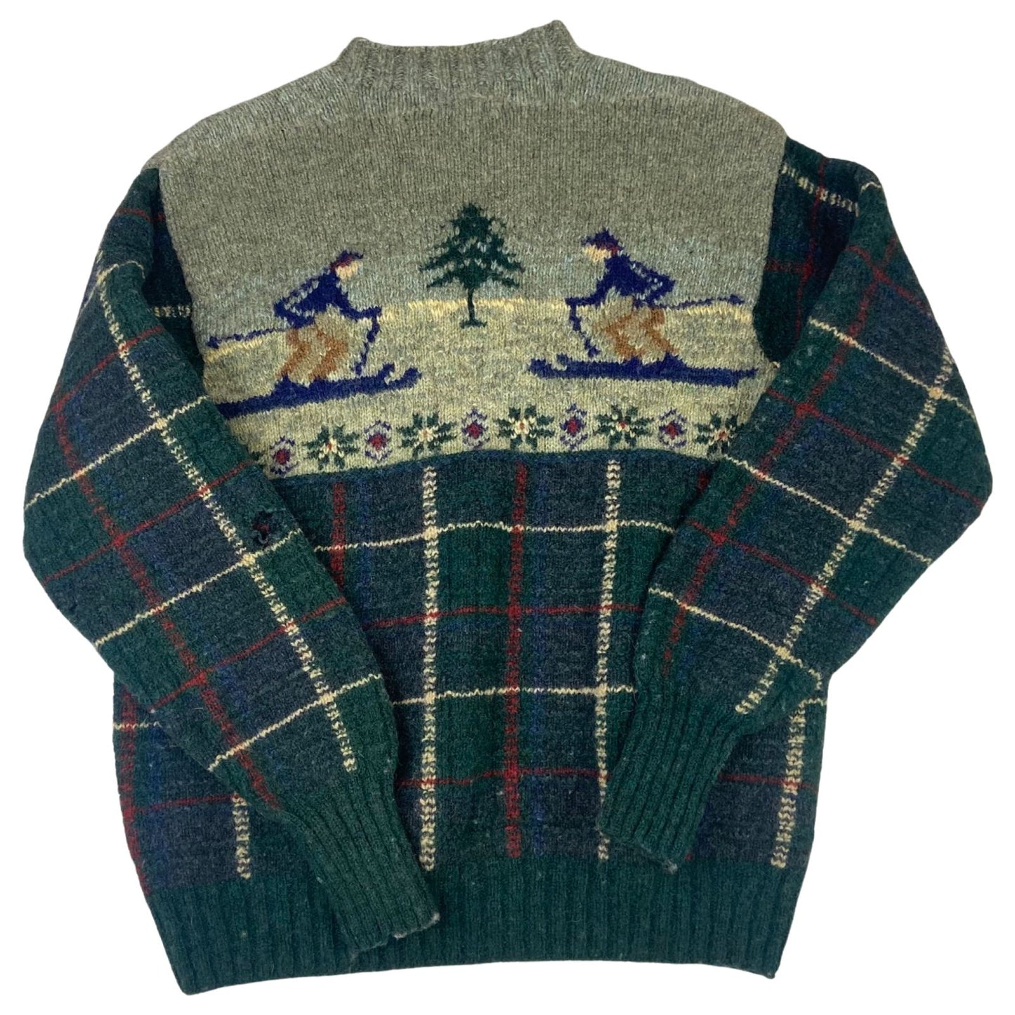 VTG RALPH LAUREN POLO WOOL GRAPHIC KNIT JUMPER SKIING SKI 36 S