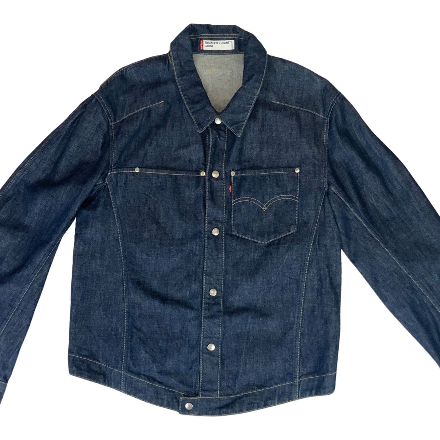VTG Y2K LEVIS RED TAB ENGINEERED INDIGO DENIM CHORE JACKET 42” L