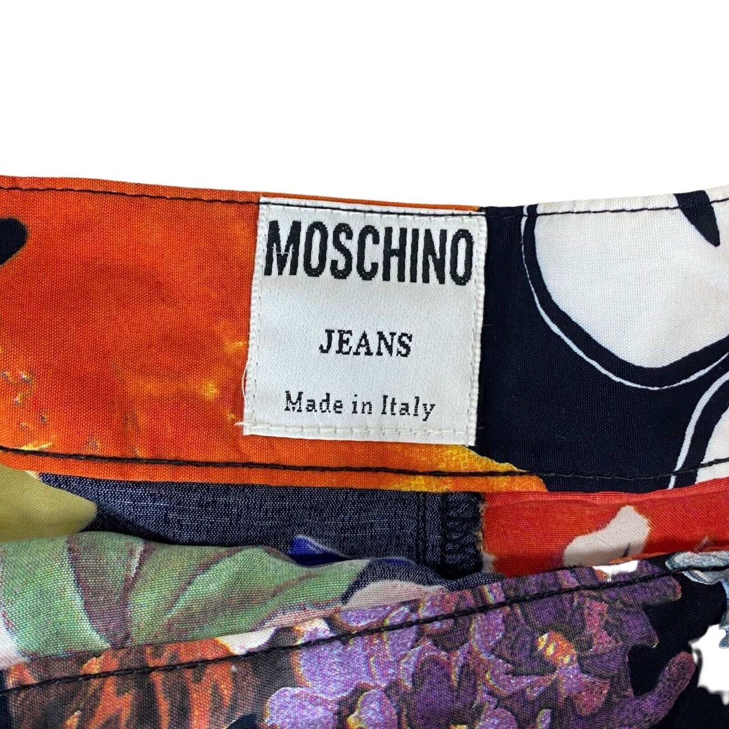 Vintage 80s 90s Black Moschino Jeans High Waisted Floral Shorts 8 10 S