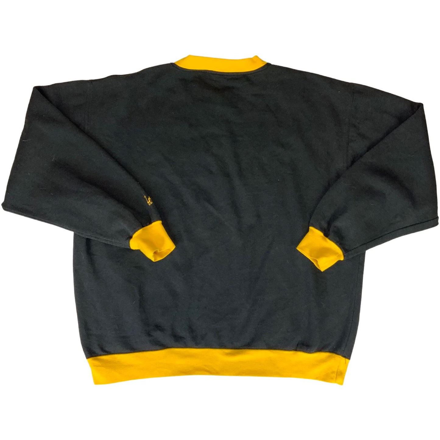 Vintage 90s 00s Black Yellow Lee Sport Steelers NFL Embroidered Sweater JumperXL