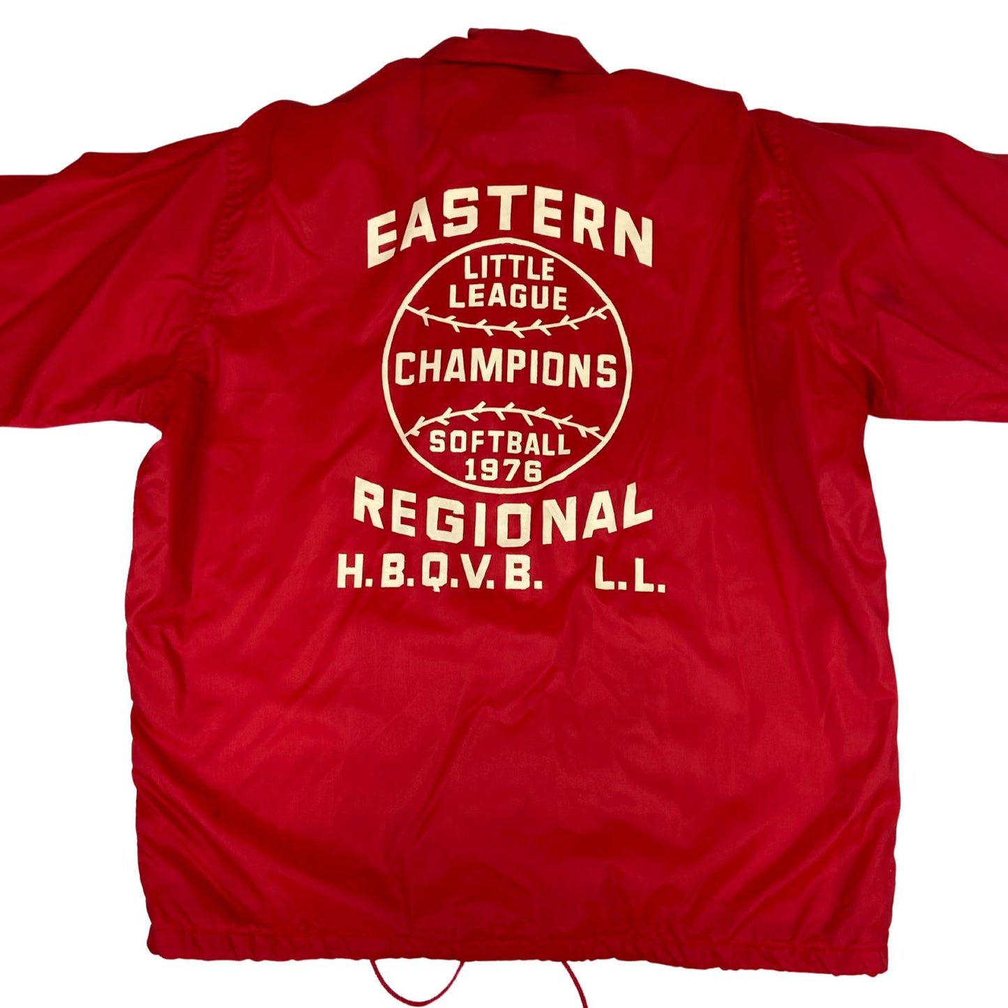 VTG 70s USA EAST REGIONAL LITTLE LEAGUE SOFTBALL 1976 NYLON WINDBREAKER 41” M