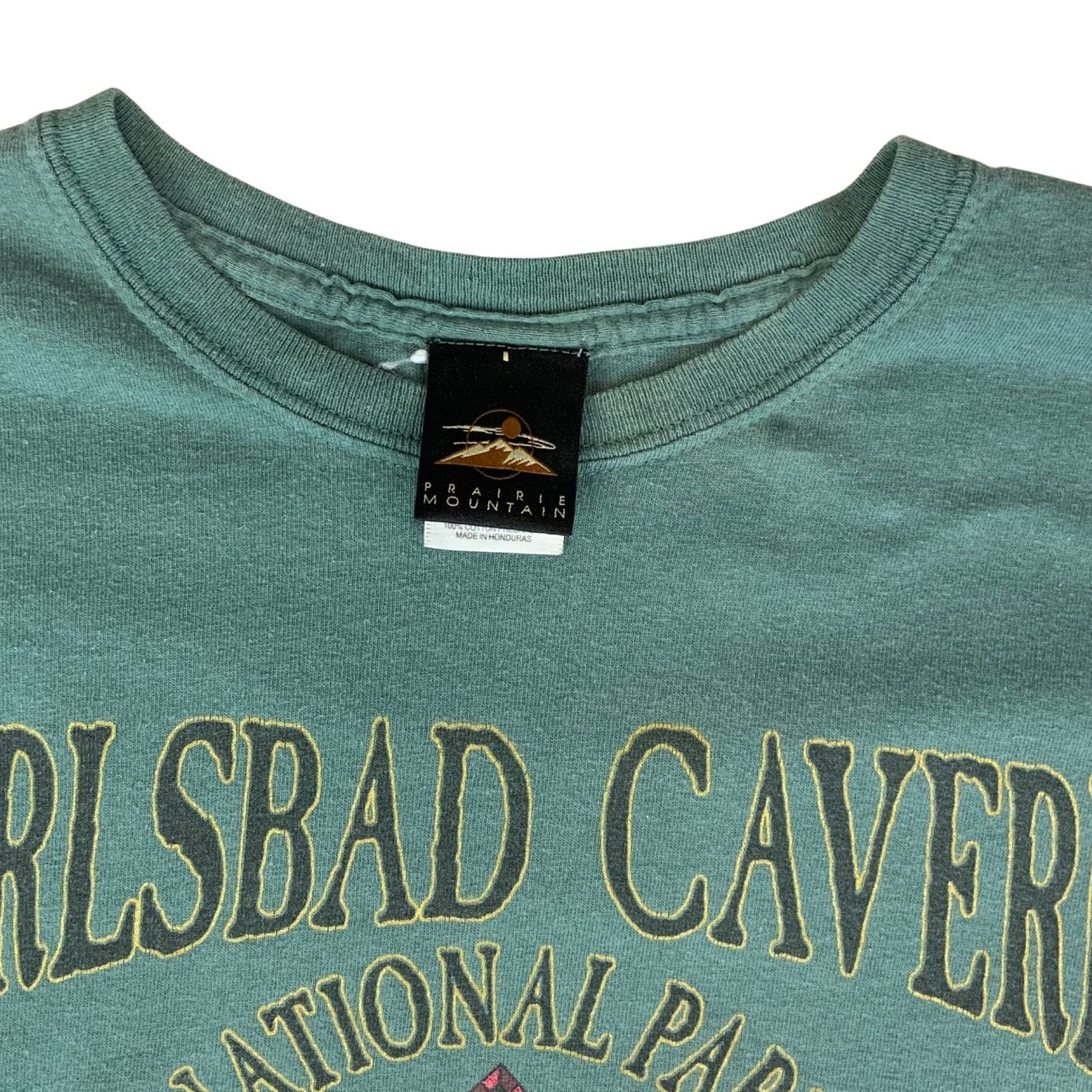 Vintage 90s Green Carlsbad Caverns National Park New Mexico Graphic T-Shirt M