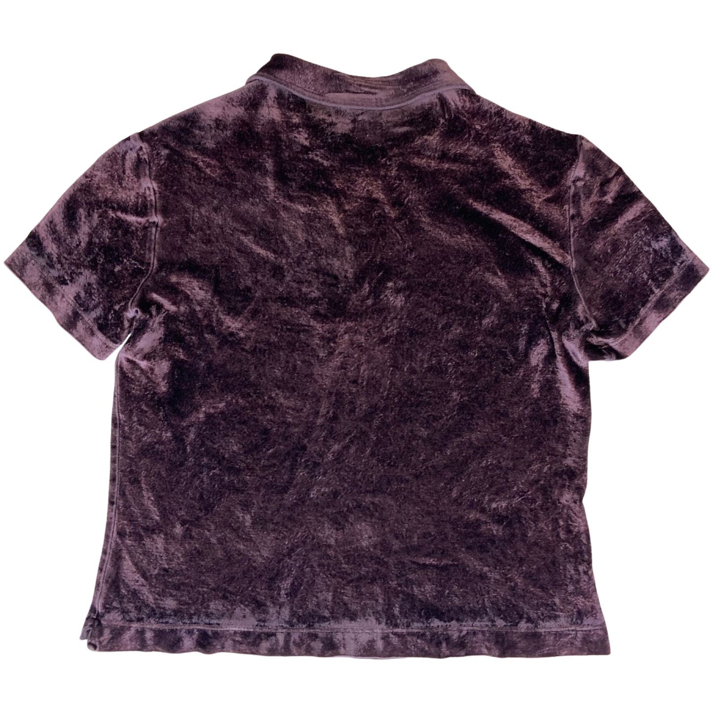 Vintage 90s 00s Purple Dolce & Gabbana Jeans Cropped Velvet Polo 8 10 S