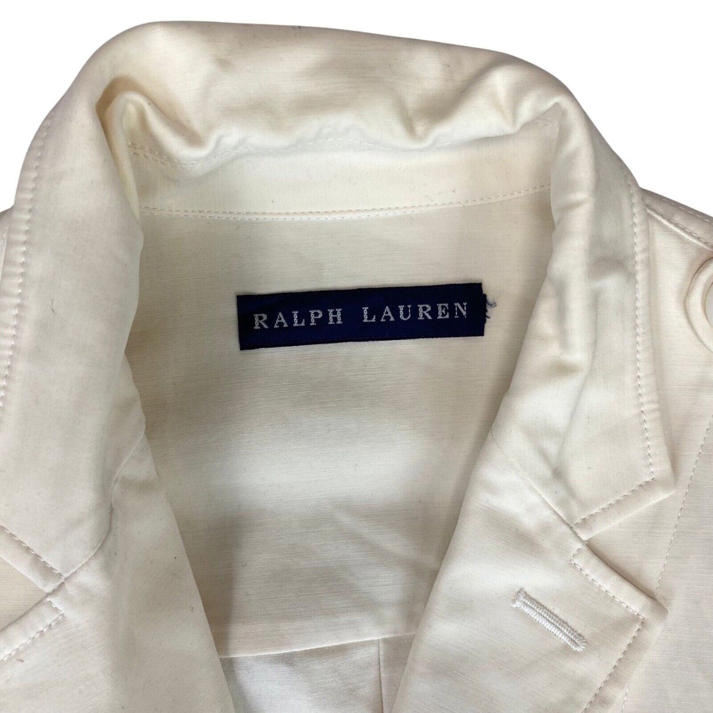 Vintage 90s 00s Cream Ralph Lauren Tailored Style Blazer Jacket 8 10 S