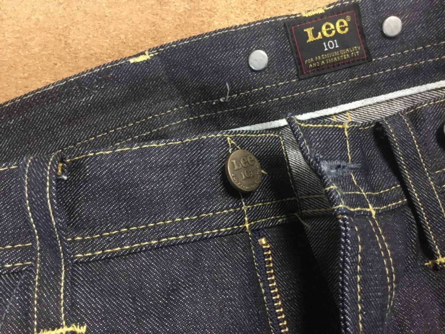 VTG NWOT LEE 101S LOGGER SELVEDGE RAW DENIM ROCKABILLY JEANS RRP £250 30W 34L