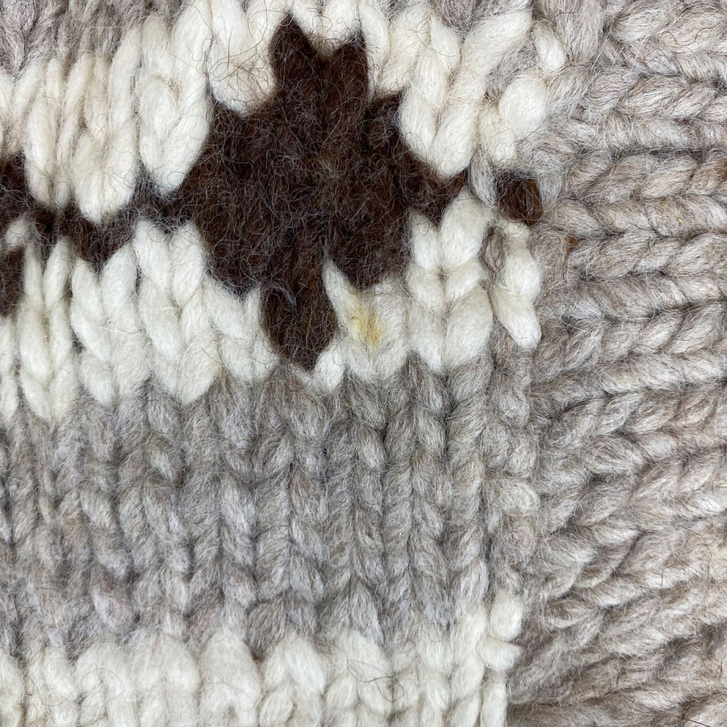 VTG NATIVE CANADIAN COWICHAN INDIAN HAND KNIT CARDIGAN ROCKABILLY HOT ROD S 36”