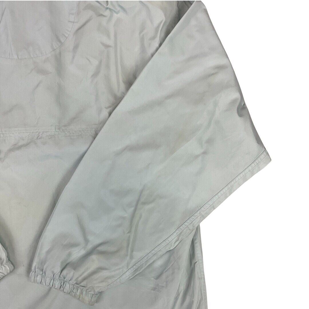 Y2K Light Blue Napapijri Geographic Rainforest 1/4 Zip Windbreaker XXL