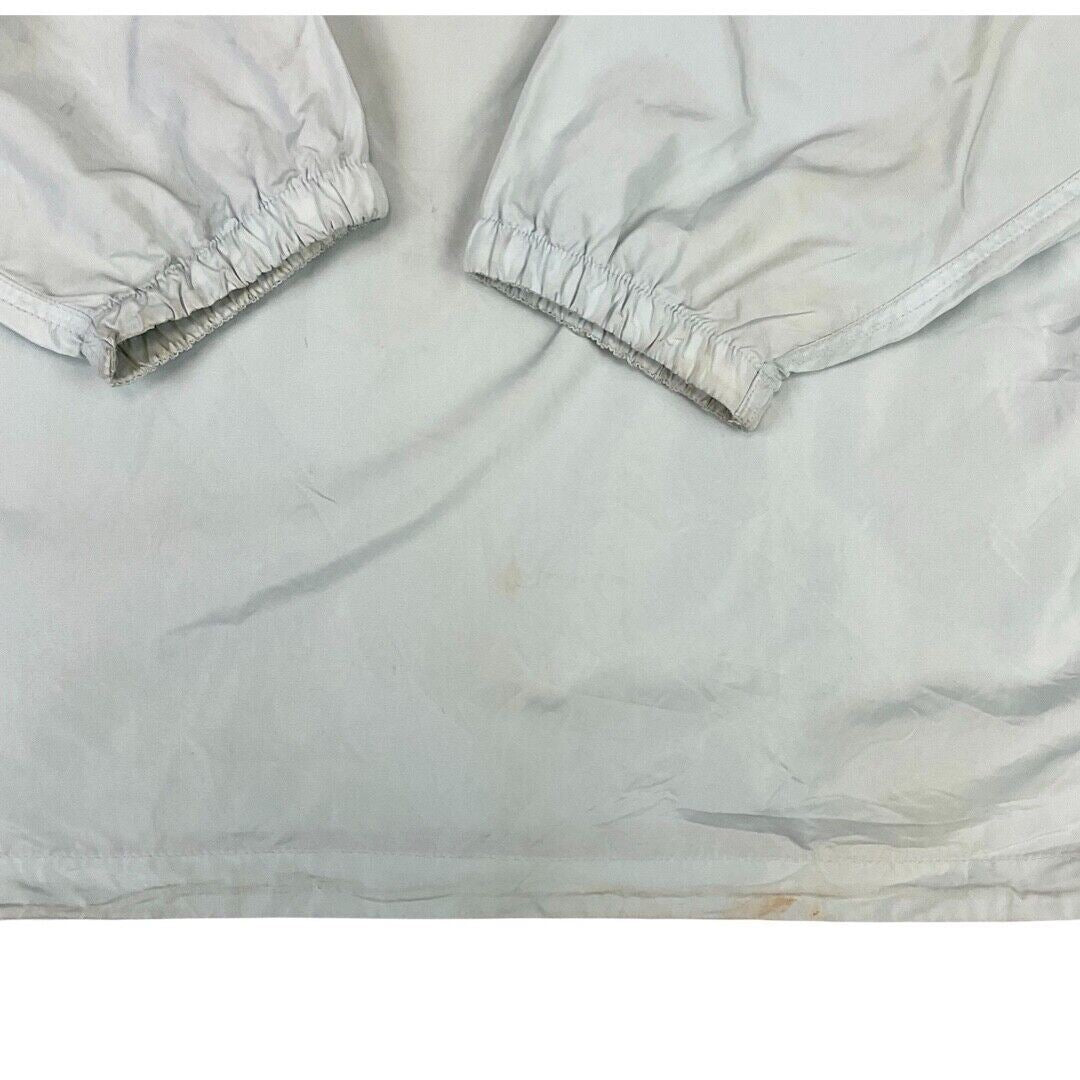 Y2K Light Blue Napapijri Geographic Rainforest 1/4 Zip Windbreaker XXL