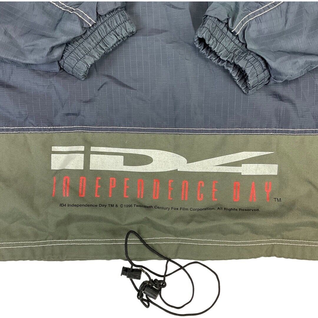 Vintage 1996 Independence Day 4 Movie Promo Hooded 1/2 Zip Jacket XXL