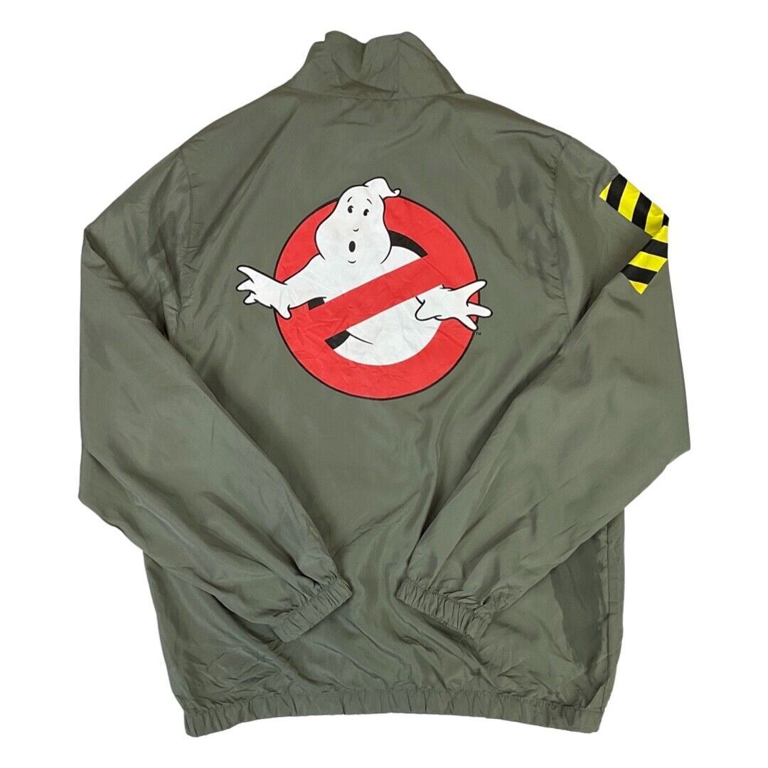 2017 Olive Green Ghostbusters Lootwear Exclusive Full Zip Windbreaker Medium